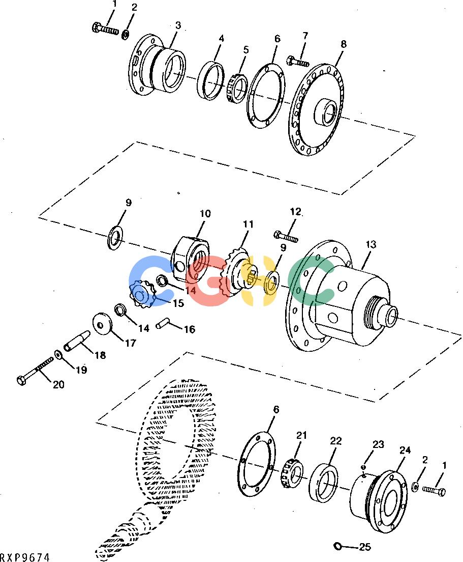 约翰迪尔零件查询1200 - AXLE RE44444 STANDARD DIFFERENTIAL (OC-B)EPC John Deere online