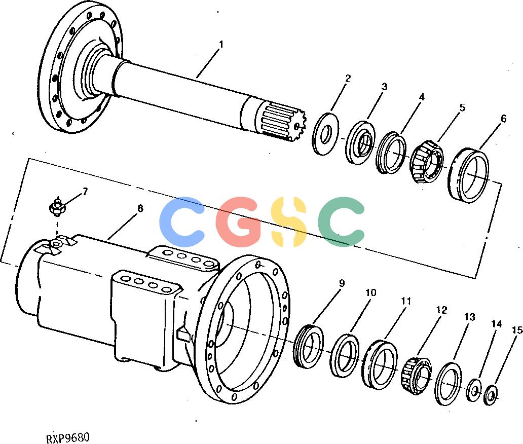 约翰迪尔零件查询1200 - AXLE RE42799, RE42800 AXLE HOUSING AND SHAFT (OC-3)EPC John Deere online