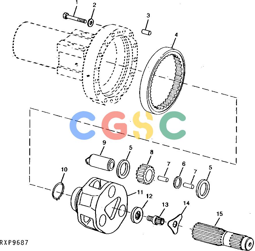 约翰迪尔零件查询1200 - AXLE RE38300 FINAL DRIVE (OC-B) (AXLE SERIAL NO. -026768)EPC John Deere online