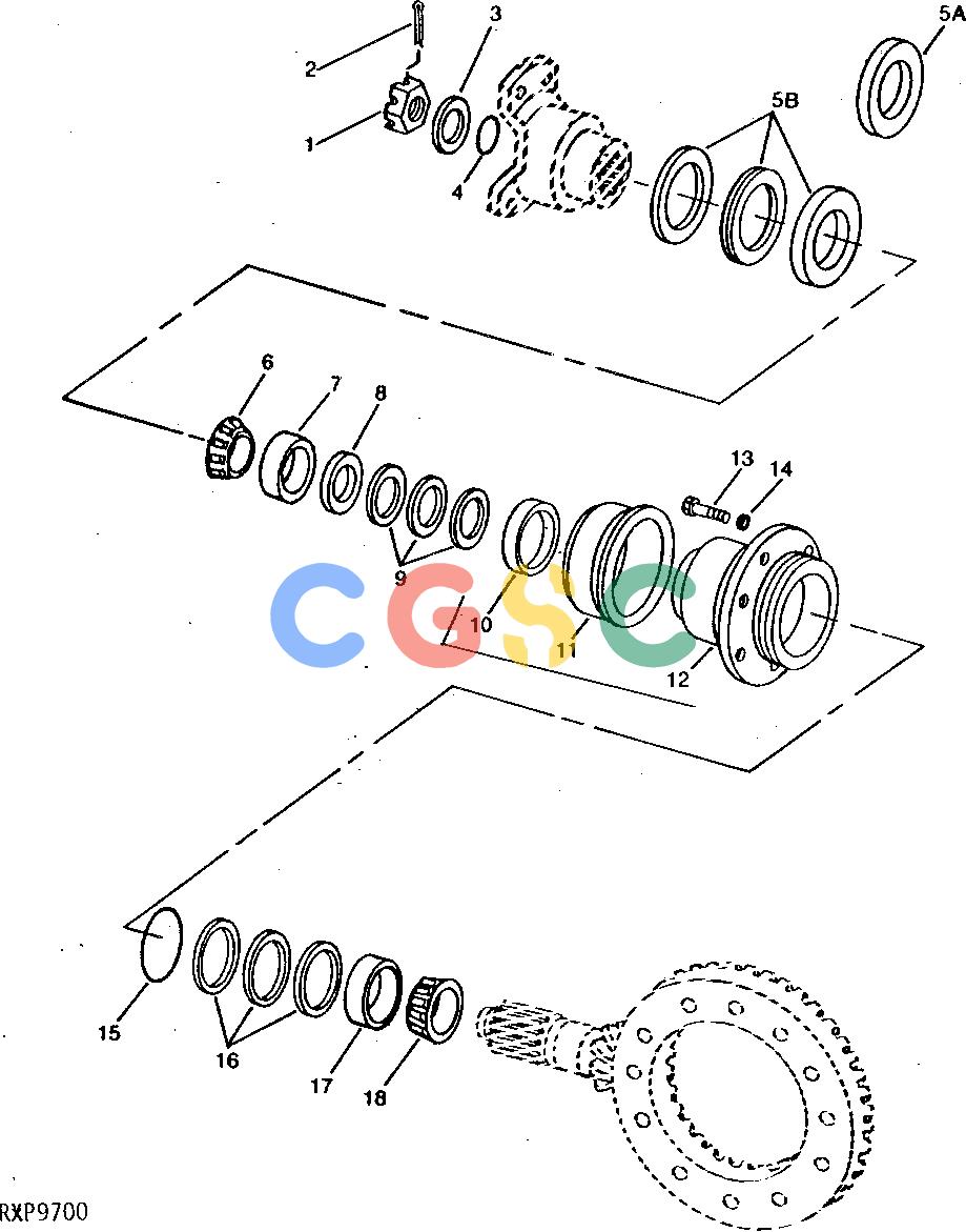约翰迪尔零件查询1200 - AXLE RE37535 INPUT HOUSING (OC-6)EPC John Deere online