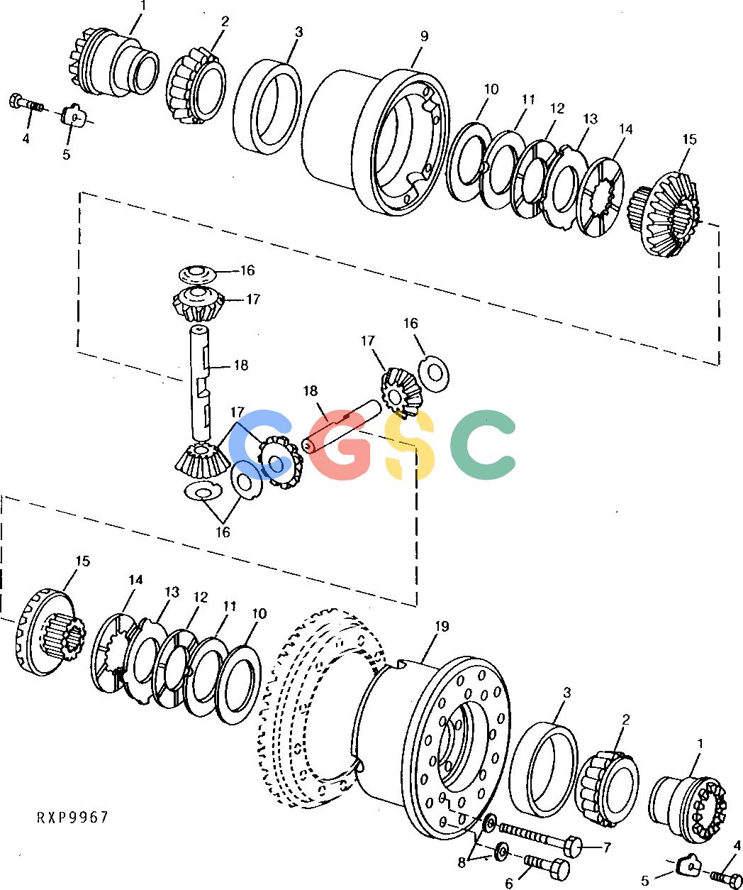 约翰迪尔零件查询1100 - AXLE DIFFERENTIAL TYPE LIMITED SLIP (RE42656) [K11]EPC John Deere online