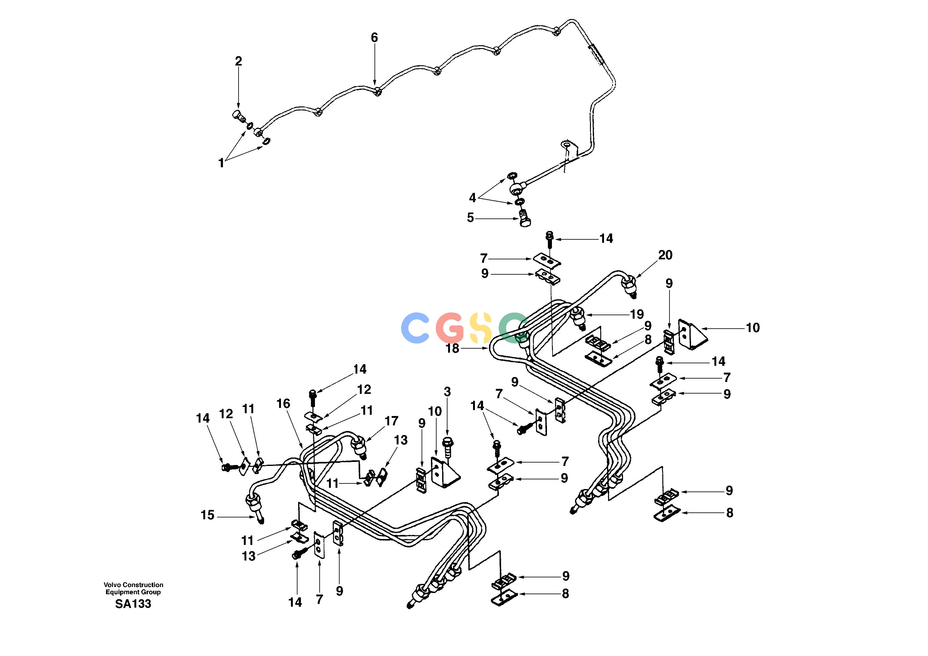 沃尔沃零件查询EC210 Fuel pipes-injectorNoneDD04B001-DD04B002NoneNoneNoneAutodata Volvo online