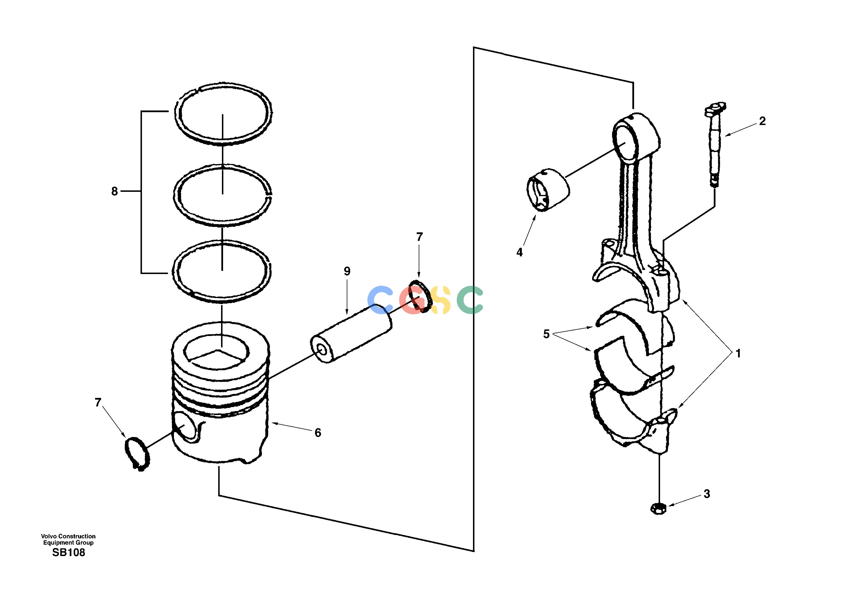 沃尔沃零件查询EC240 Connecting rod and pistonNone NoneNoneNoneAutodata Volvo online