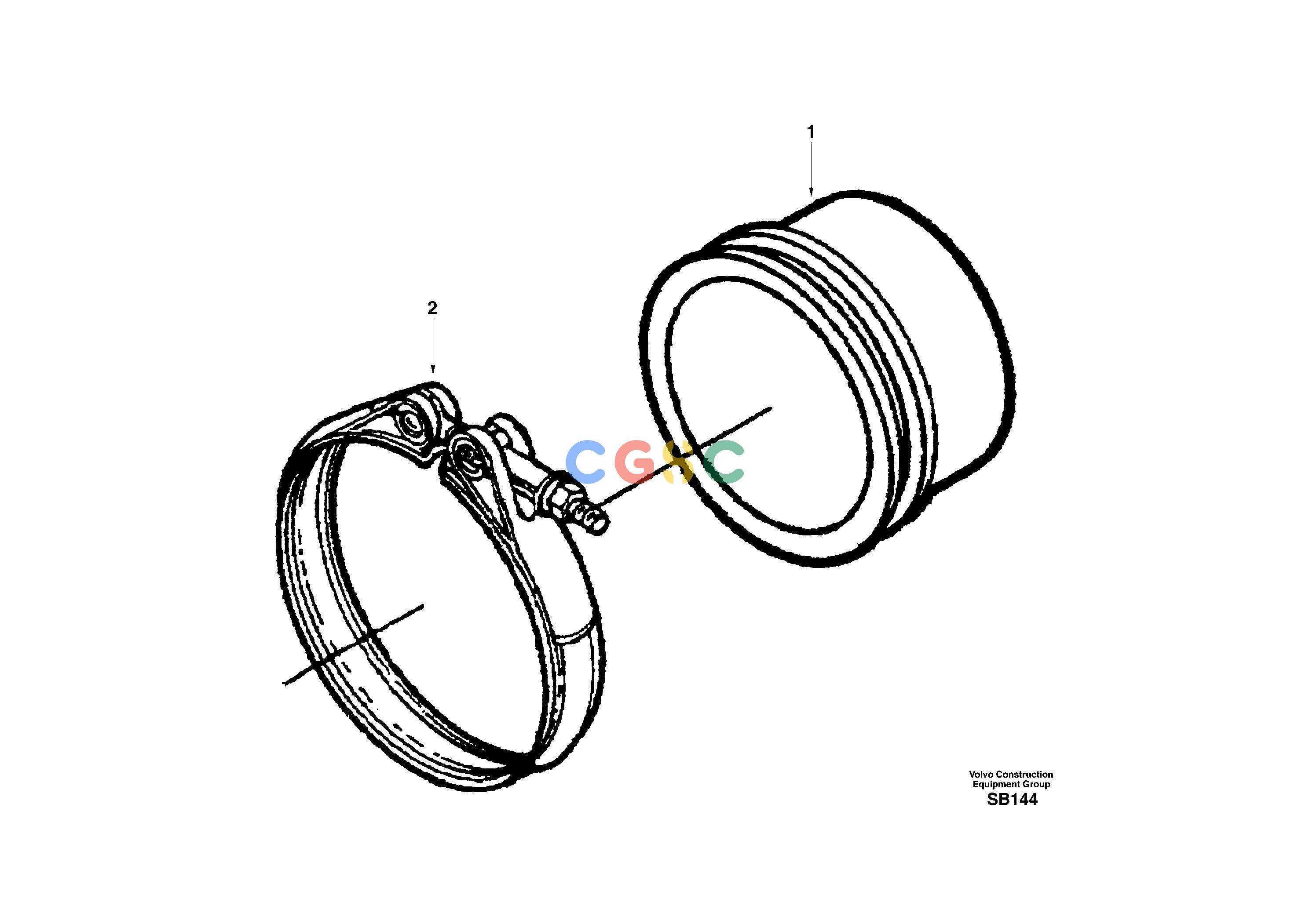 沃尔沃零件查询EC240 Exhaust connectionNone NoneNoneNoneAutodata Volvo online