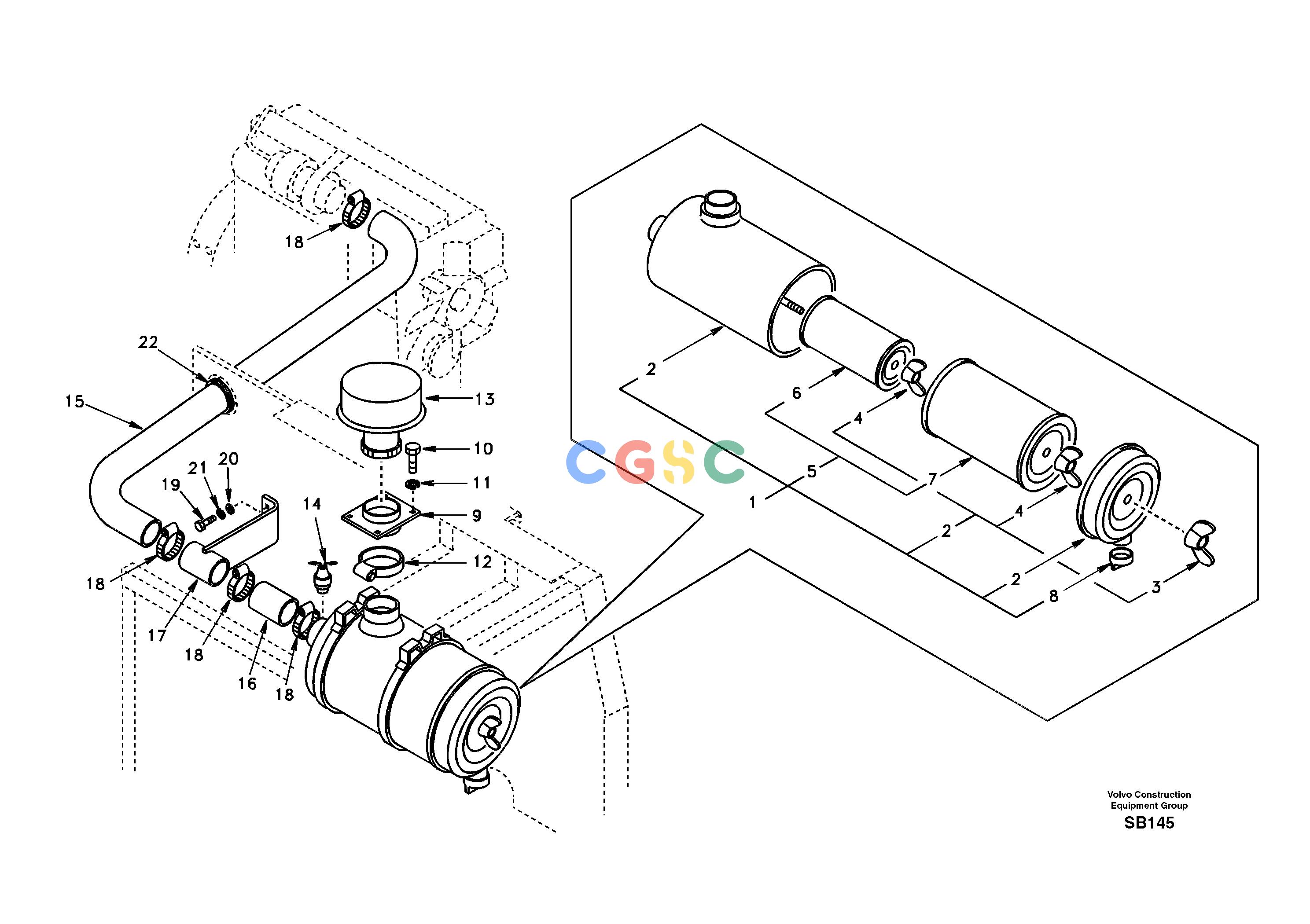 沃尔沃零件查询EC240 Inlet system, pre-cleanerNoneDE04F001-NoneNoneNoneNoneAutodata Volvo online
