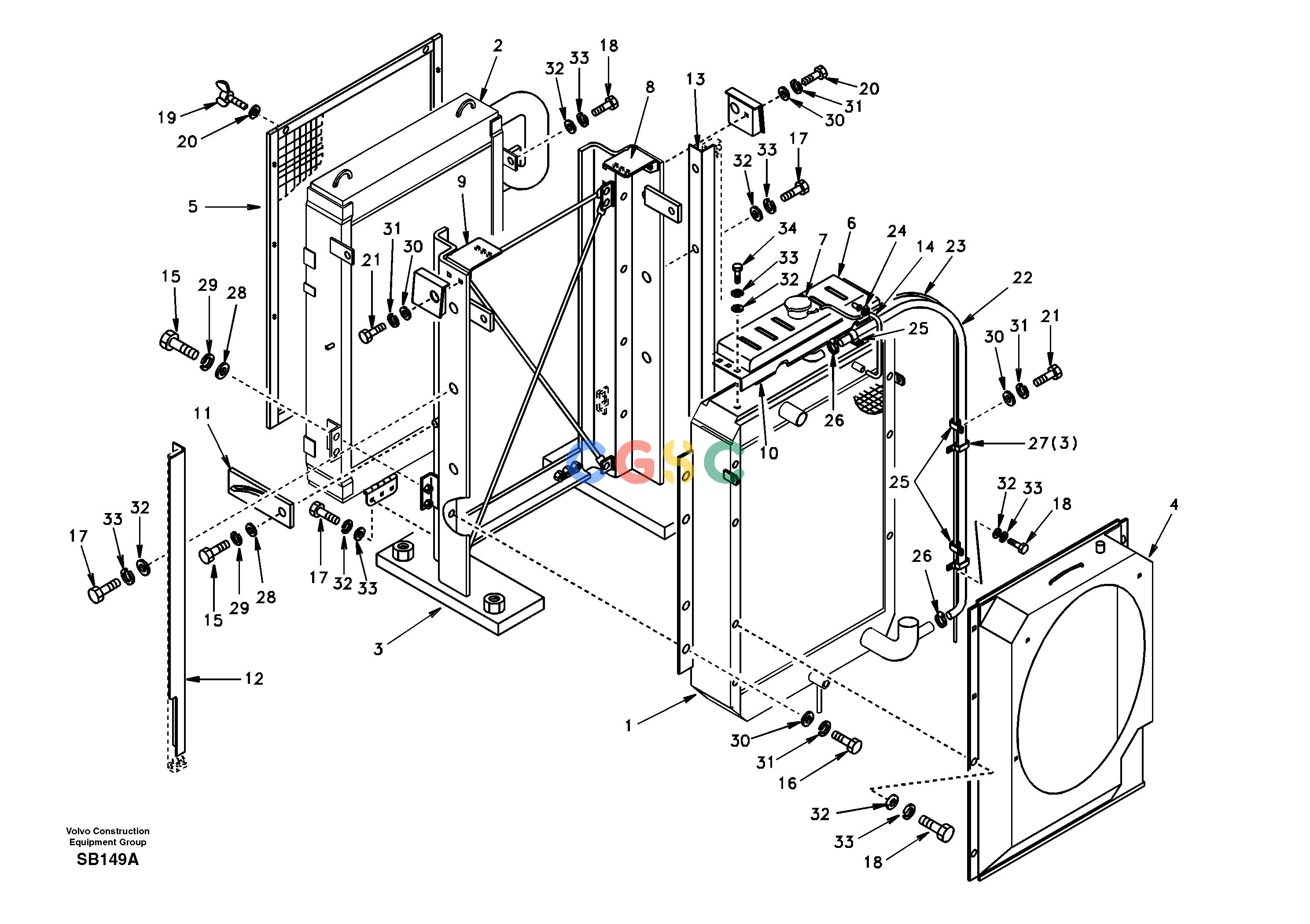 沃尔沃零件查询EC240 RadiatorNoneDE04H001-DE04H002NoneNoneNoneAutodata Volvo online