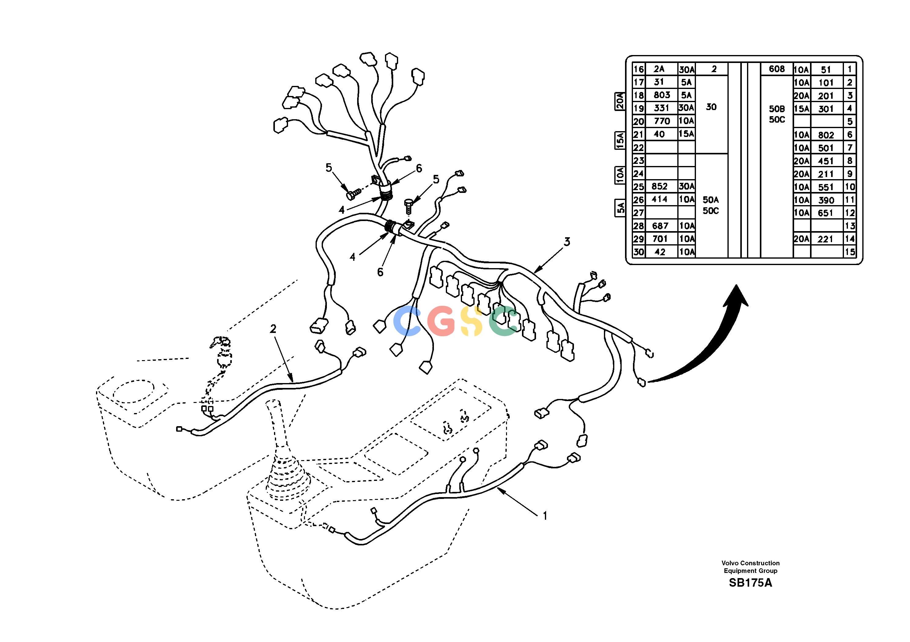 沃尔沃零件查询EC240 Cable and wire harness, instrument panelNone NoneNoneNoneAutodata Volvo online