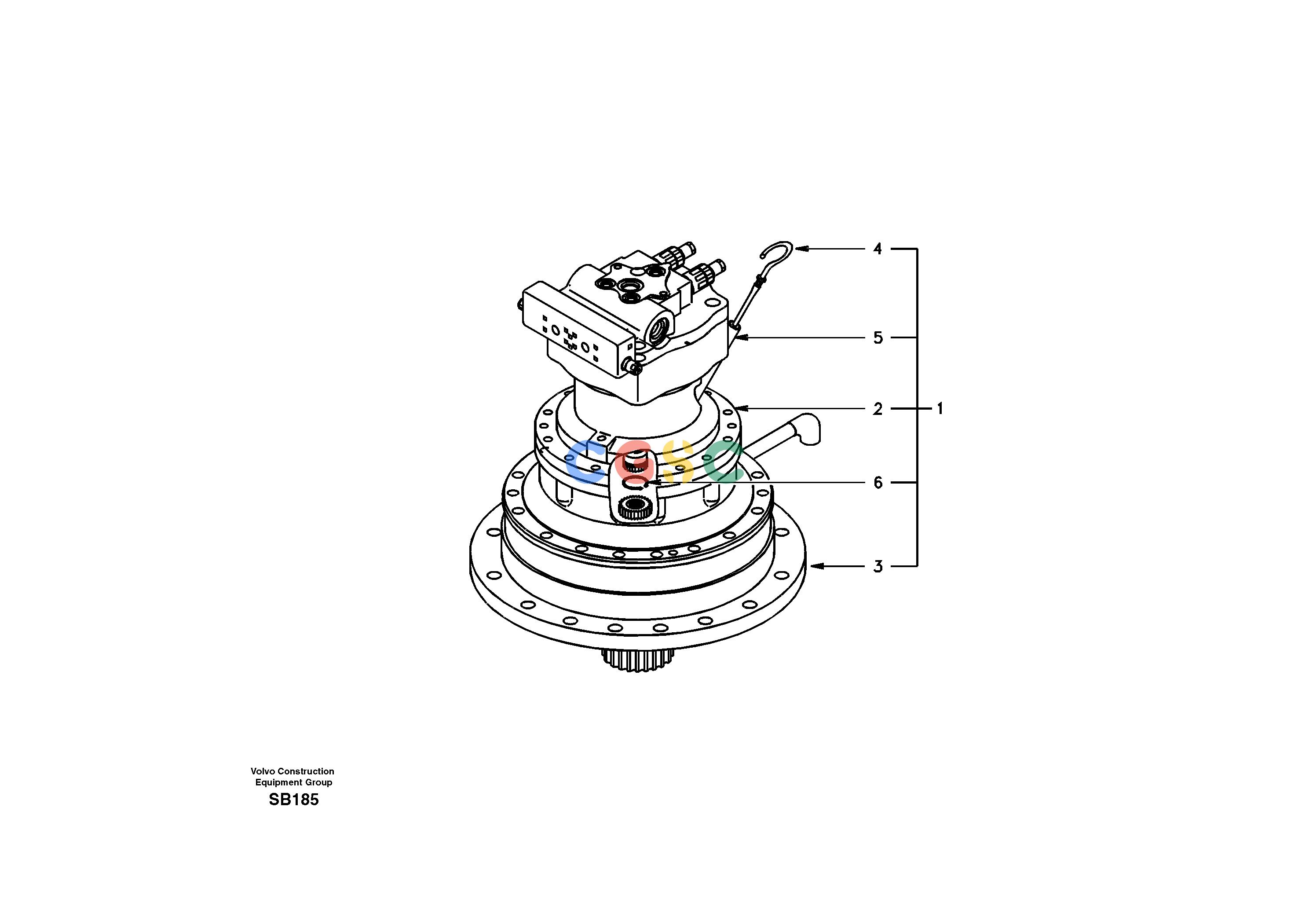 沃尔沃零件查询EC240 Swing motor with mounting partsNone NoneNoneNoneAutodata Volvo online