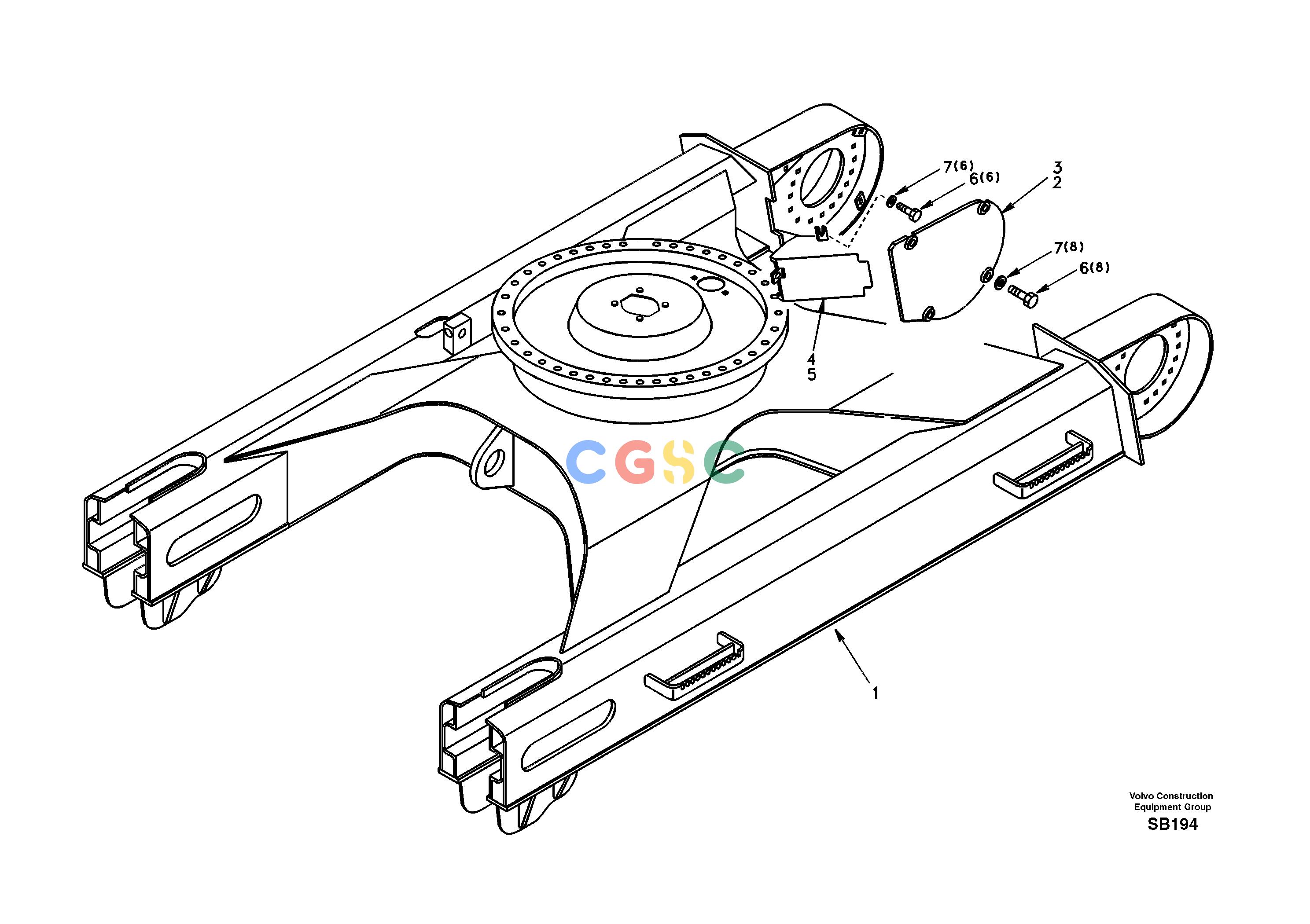 沃尔沃零件查询EC240 Undercarriage frameNoneDE16E001-DE16E002NoneNoneNoneAutodata Volvo online