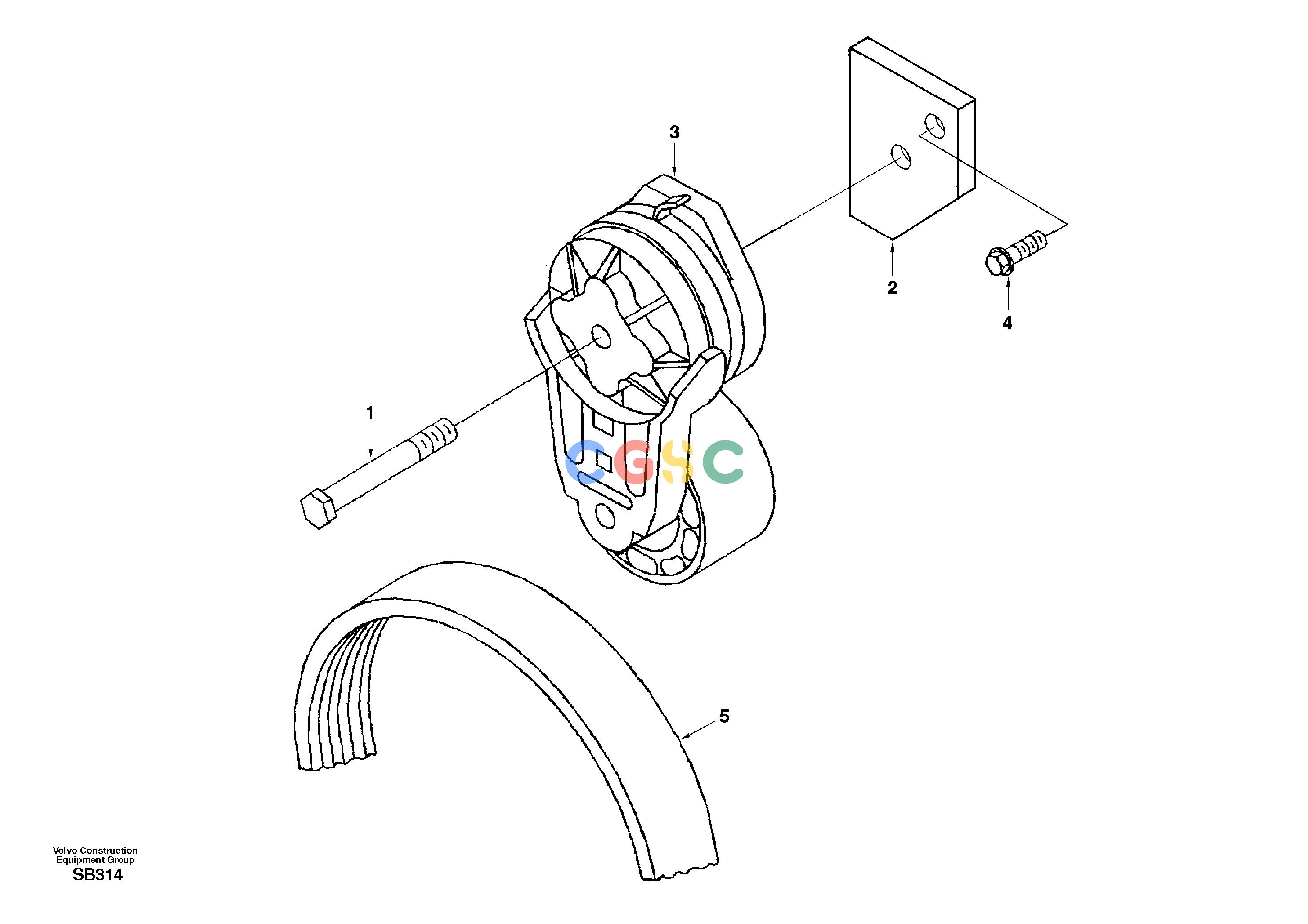 沃尔沃零件查询EC240 Automatic belt tensioner with fitting partsNone NoneNoneNoneAutodata Volvo online