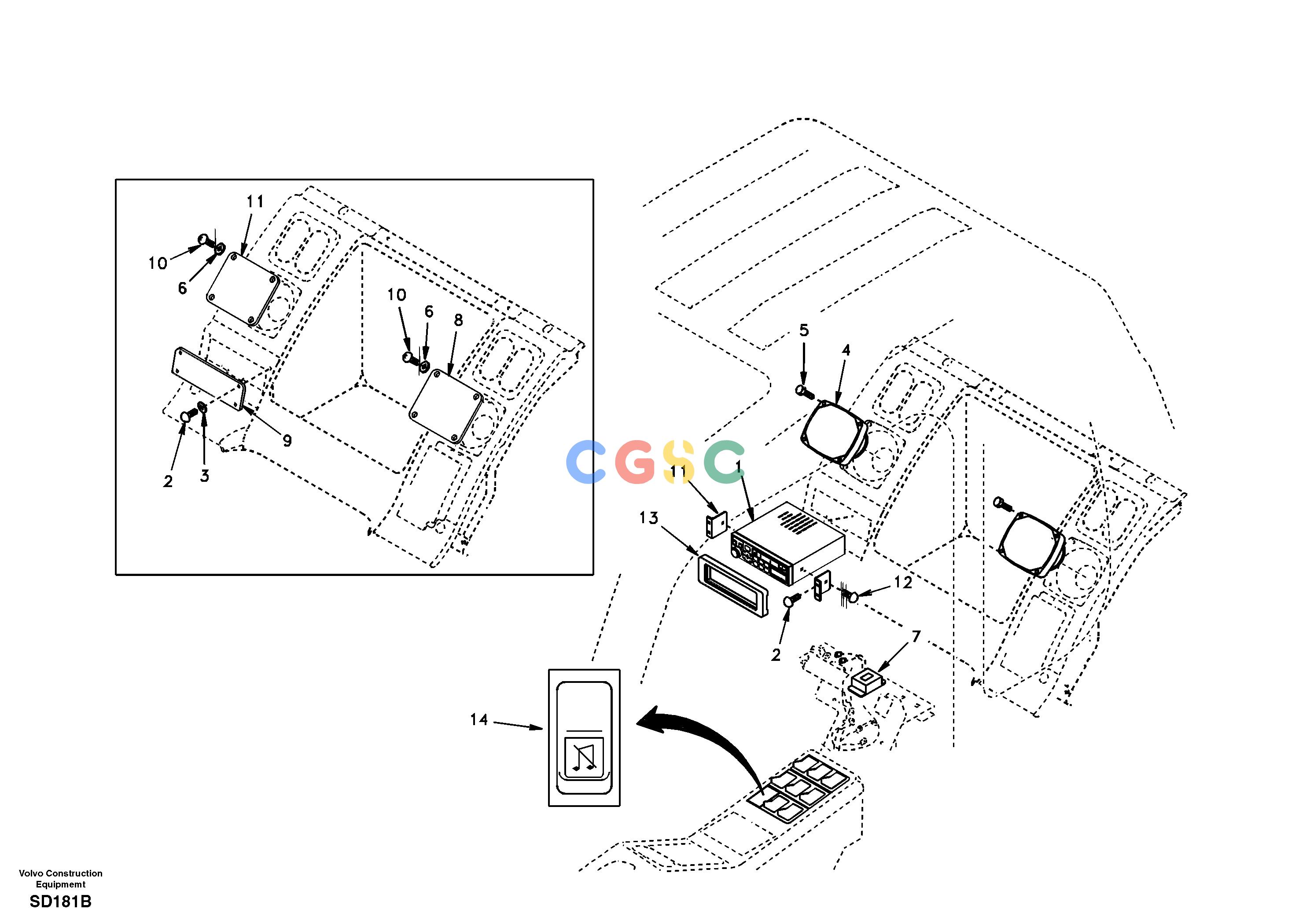 沃尔沃零件查询EC240 Cassette radio recorder with mounting detailsNoneDE08F001-DE08F002NoneNoneNoneAutodata Volvo online