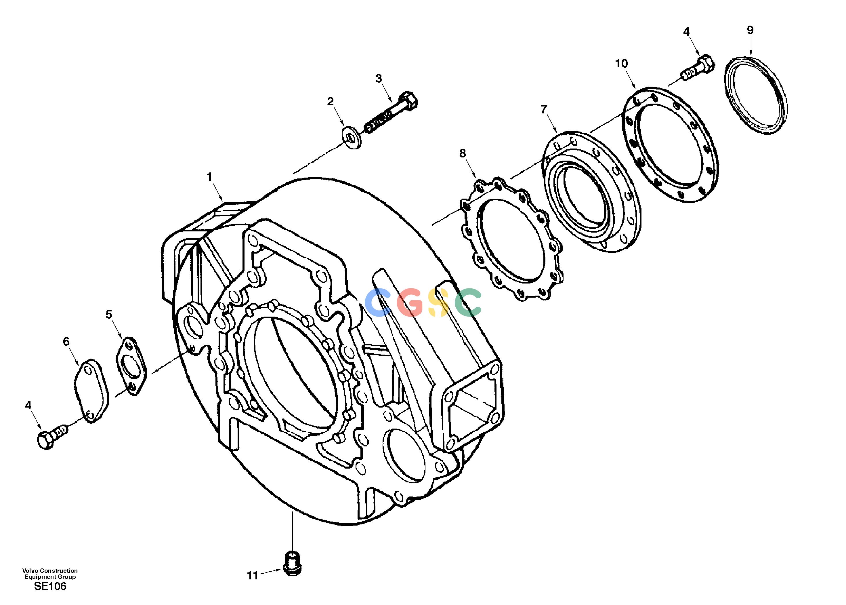 沃尔沃零件查询EC360 Flywheel housingNoneDH04B001-DH04B002NoneNoneNoneAutodata Volvo online
