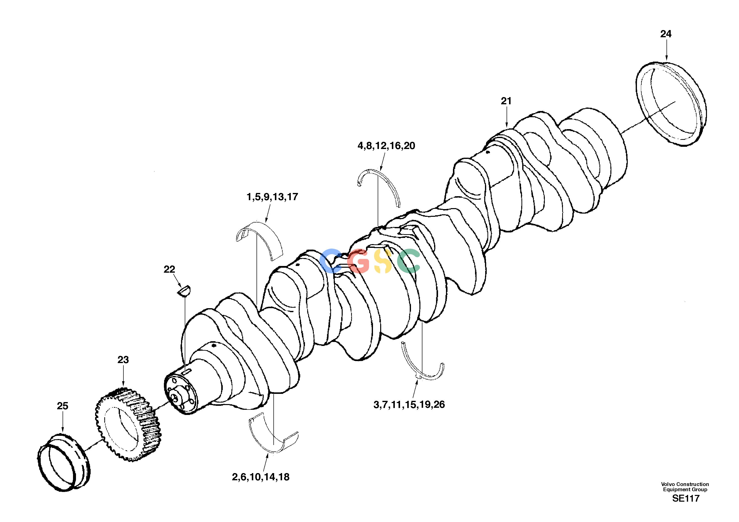 沃尔沃零件查询EC360 CrankshaftNoneDH04B001-DH04B002NoneNoneNoneAutodata Volvo online