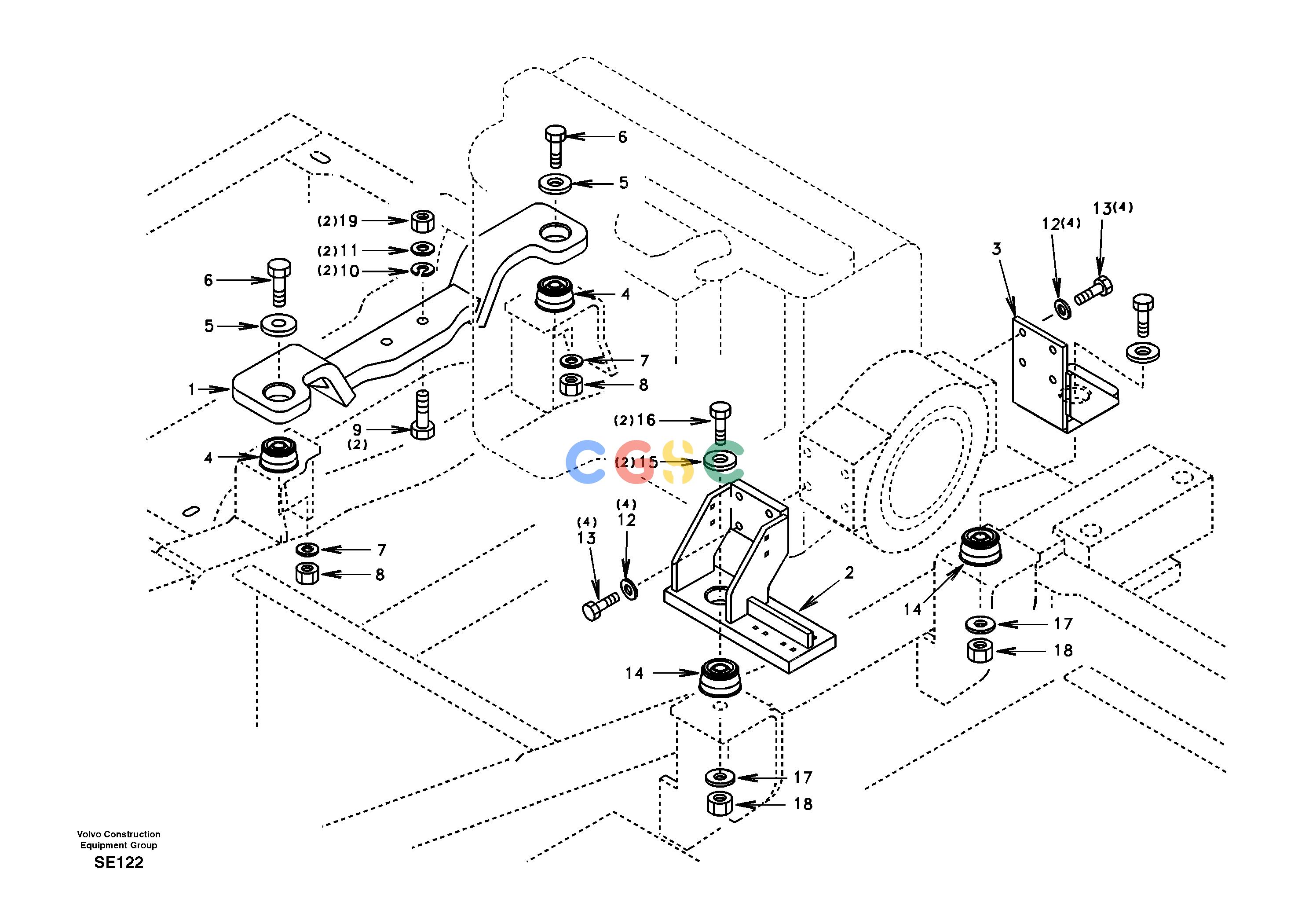 沃尔沃零件查询EC360 Engine mountNone NoneNoneNoneAutodata Volvo online
