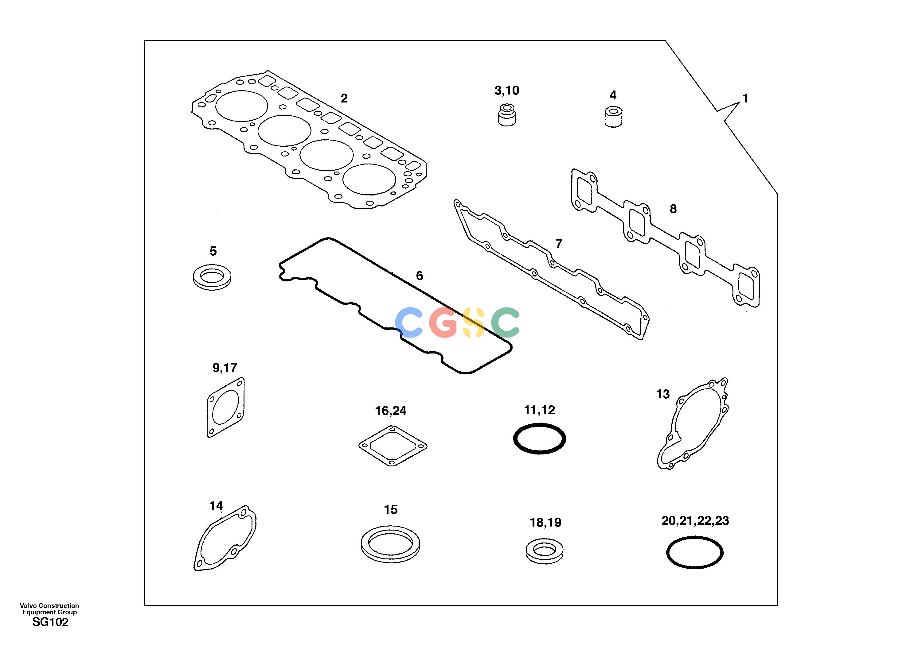 沃尔沃零件查询EC55 Repair kits for engineSER NO 3001 -AJ04B001-AJ04B002NoneNoneNoneAutodata Volvo online