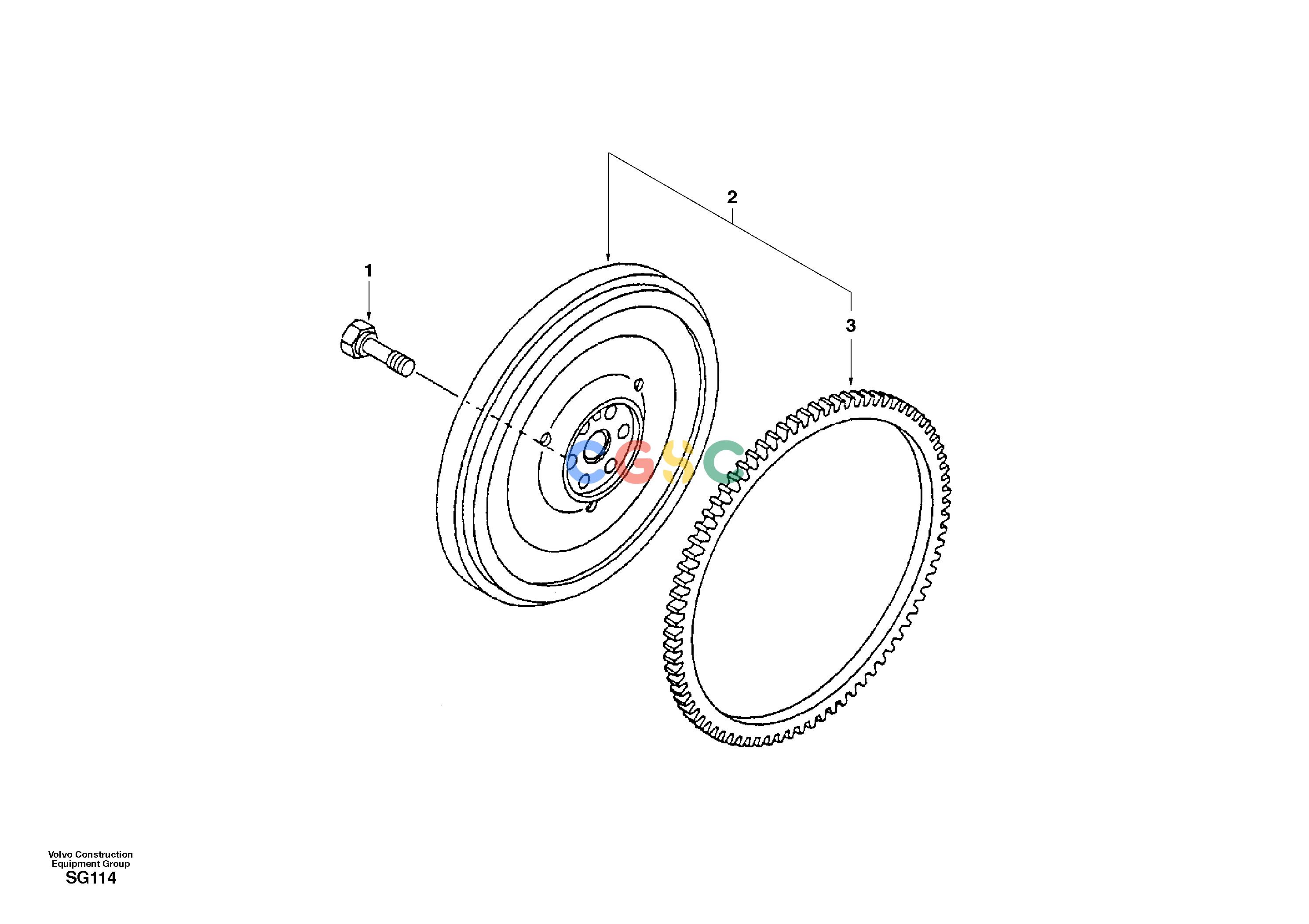 沃尔沃零件查询EC55 FlywheelSER NO 3001 -AJ04B001-AJ04B002NoneNoneNoneAutodata Volvo online