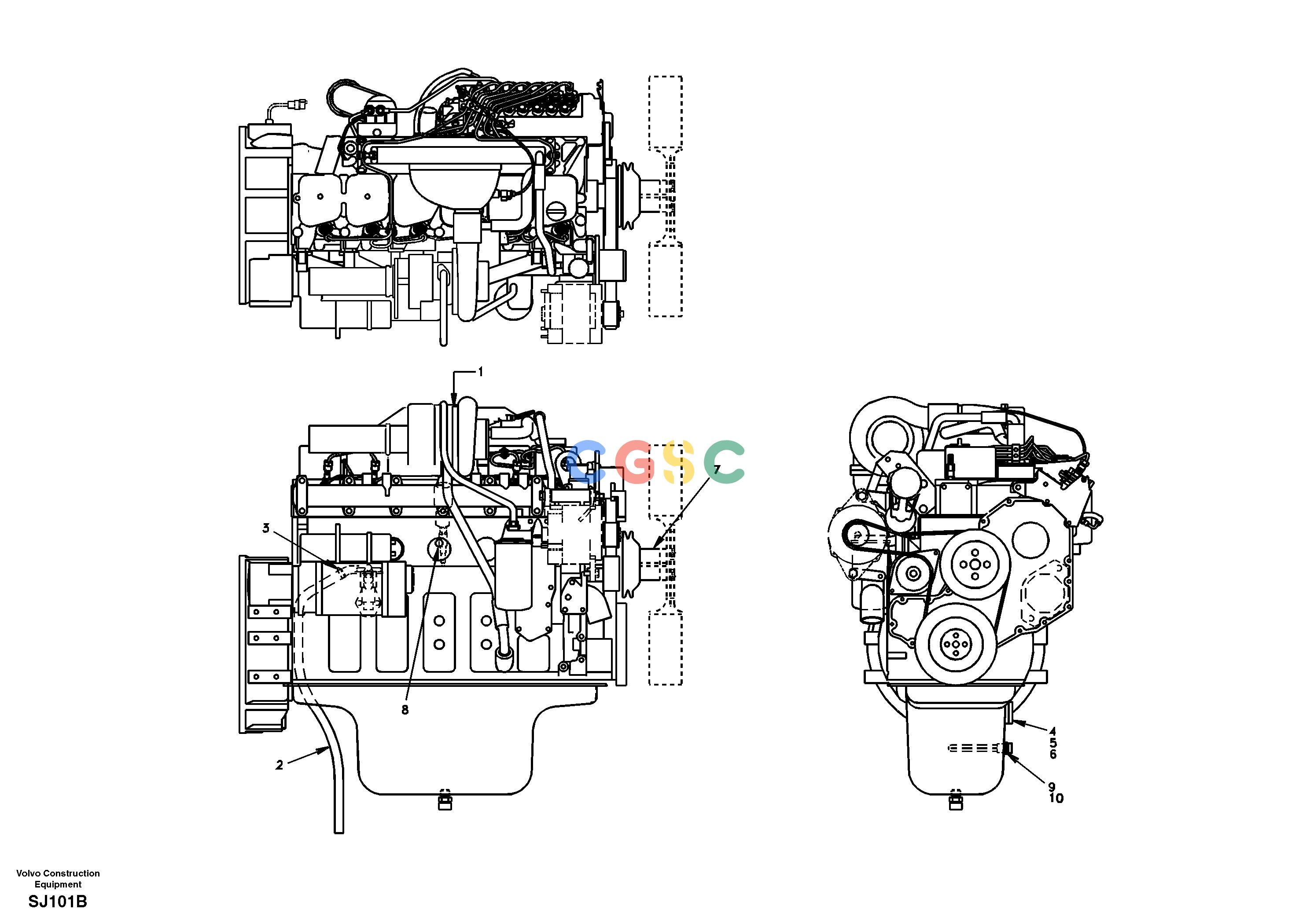 沃尔沃零件查询EW170 & EW180 EngineSER NO 3031-EK04B001-EK04B002NoneNoneEK04B002 USA/EUROPE, STDAutodata Volvo online