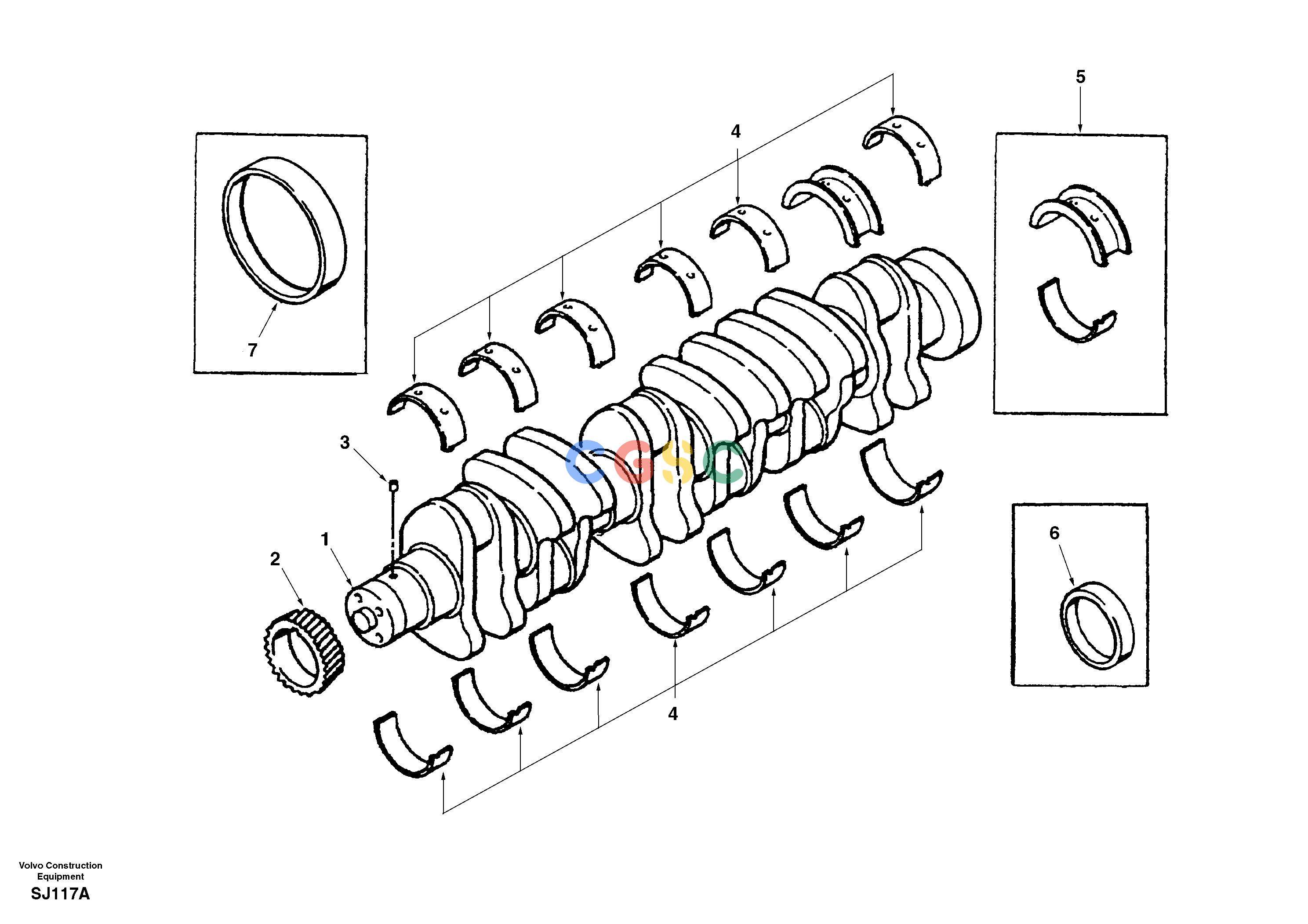 沃尔沃零件查询EC210 CrankshaftNoneDD04B001-DD04B002NoneNoneNoneAutodata Volvo online