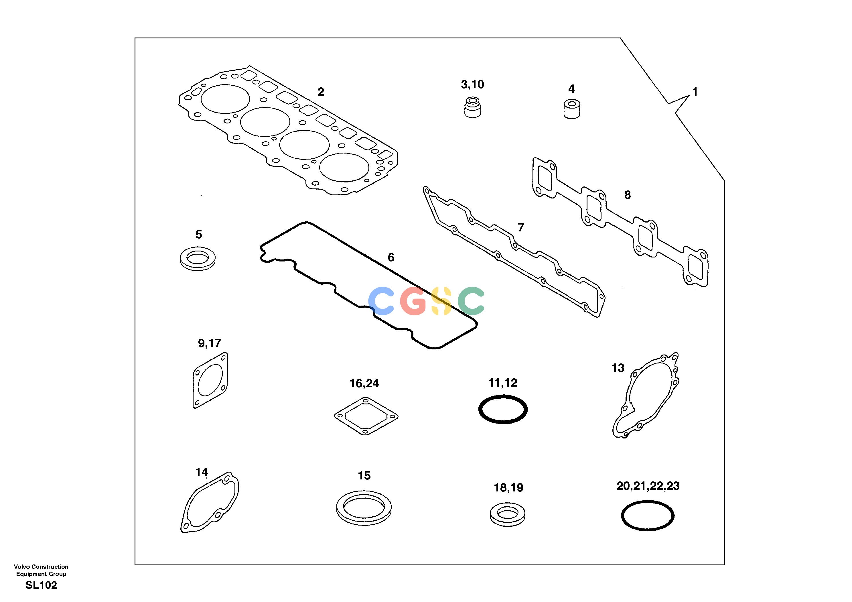 沃尔沃零件查询EC55 Repair kits for engineSER NO 5001-AL04B001-AL04B002NoneNoneNoneAutodata Volvo online