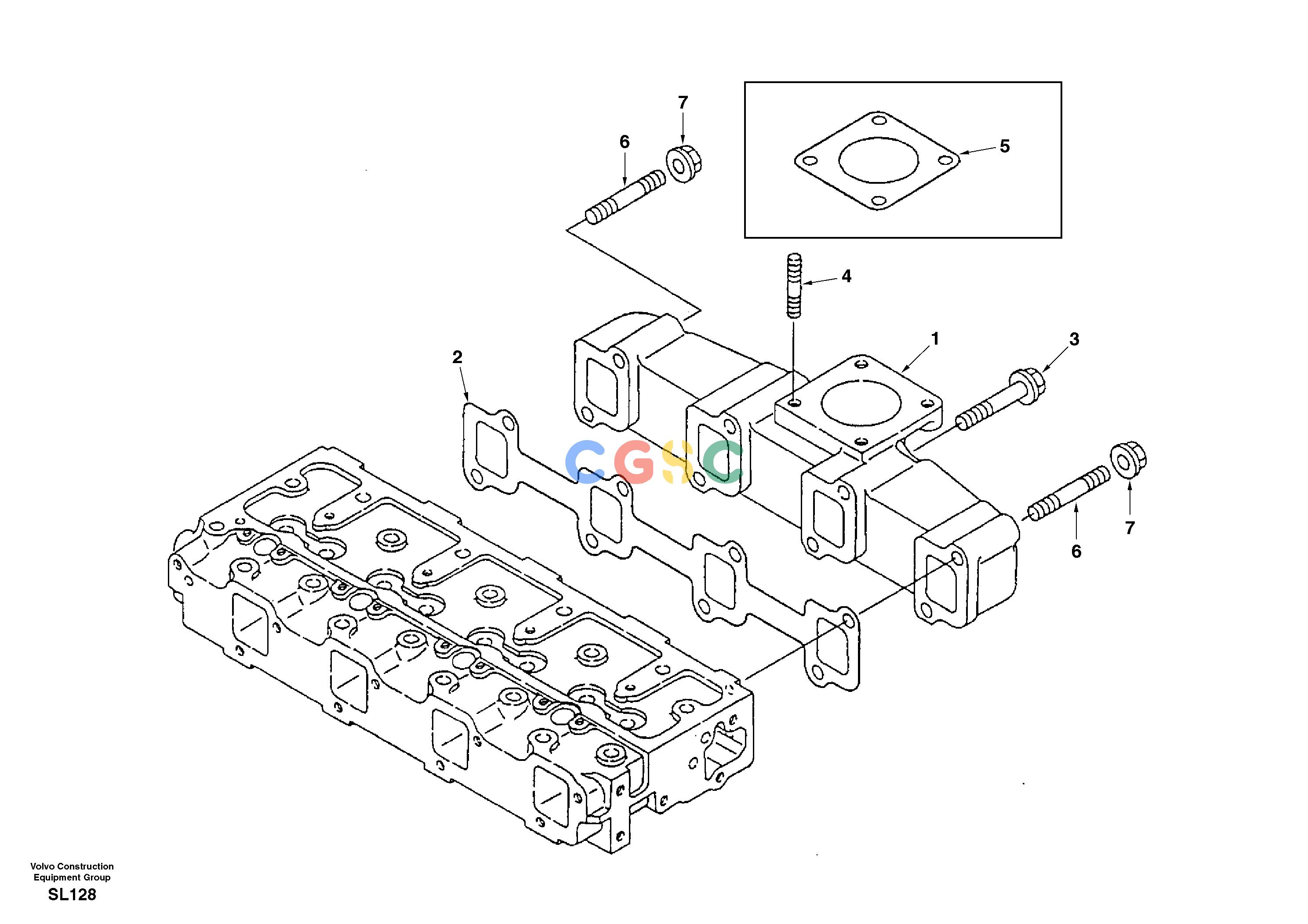 沃尔沃零件查询EC55 Exhaust manifoldSER NO 5001-AL04B001-AL04B002NoneNoneNoneAutodata Volvo online