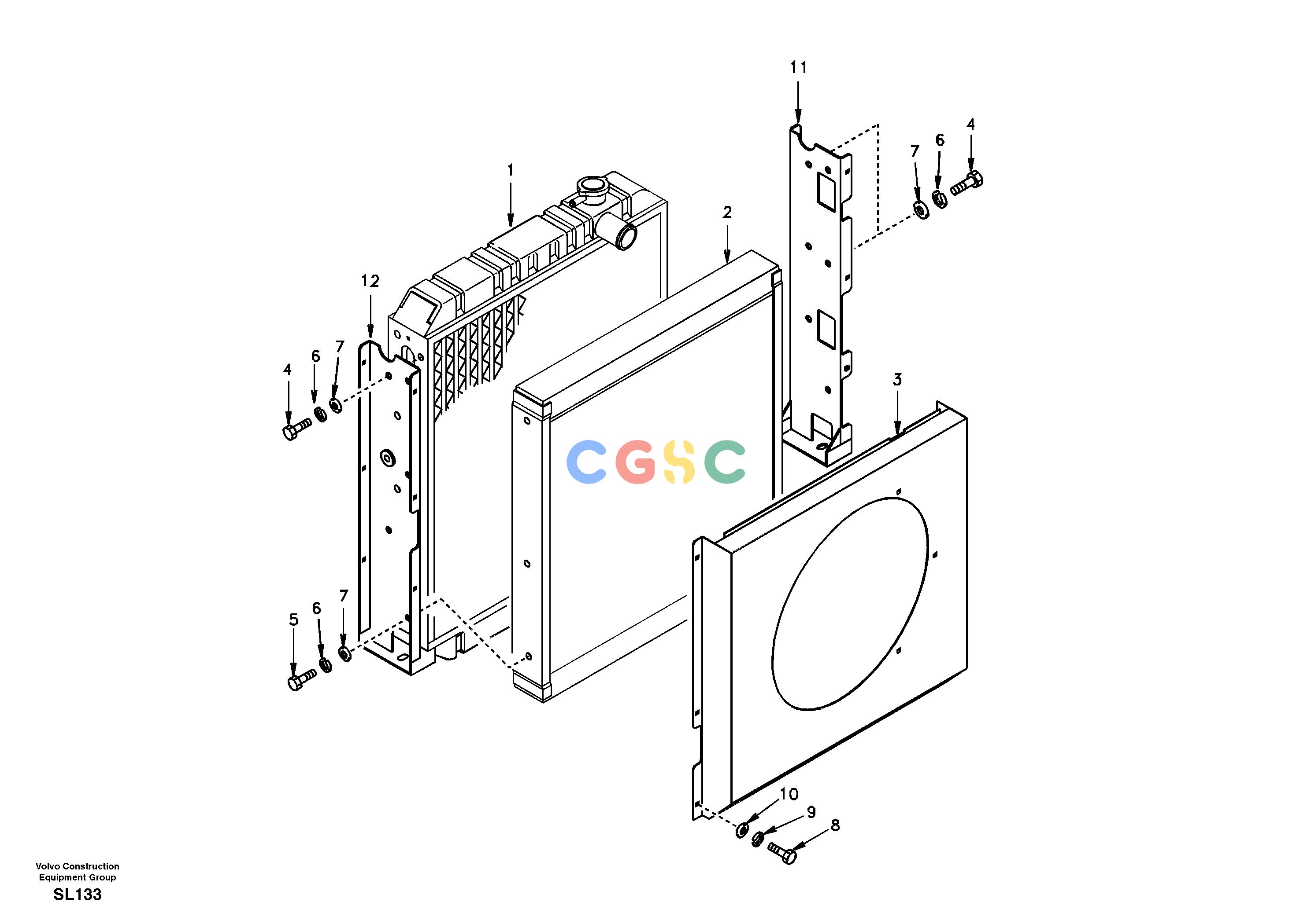沃尔沃零件查询EC55 RadiatorSER NO 5001- NoneNoneNoneAutodata Volvo online