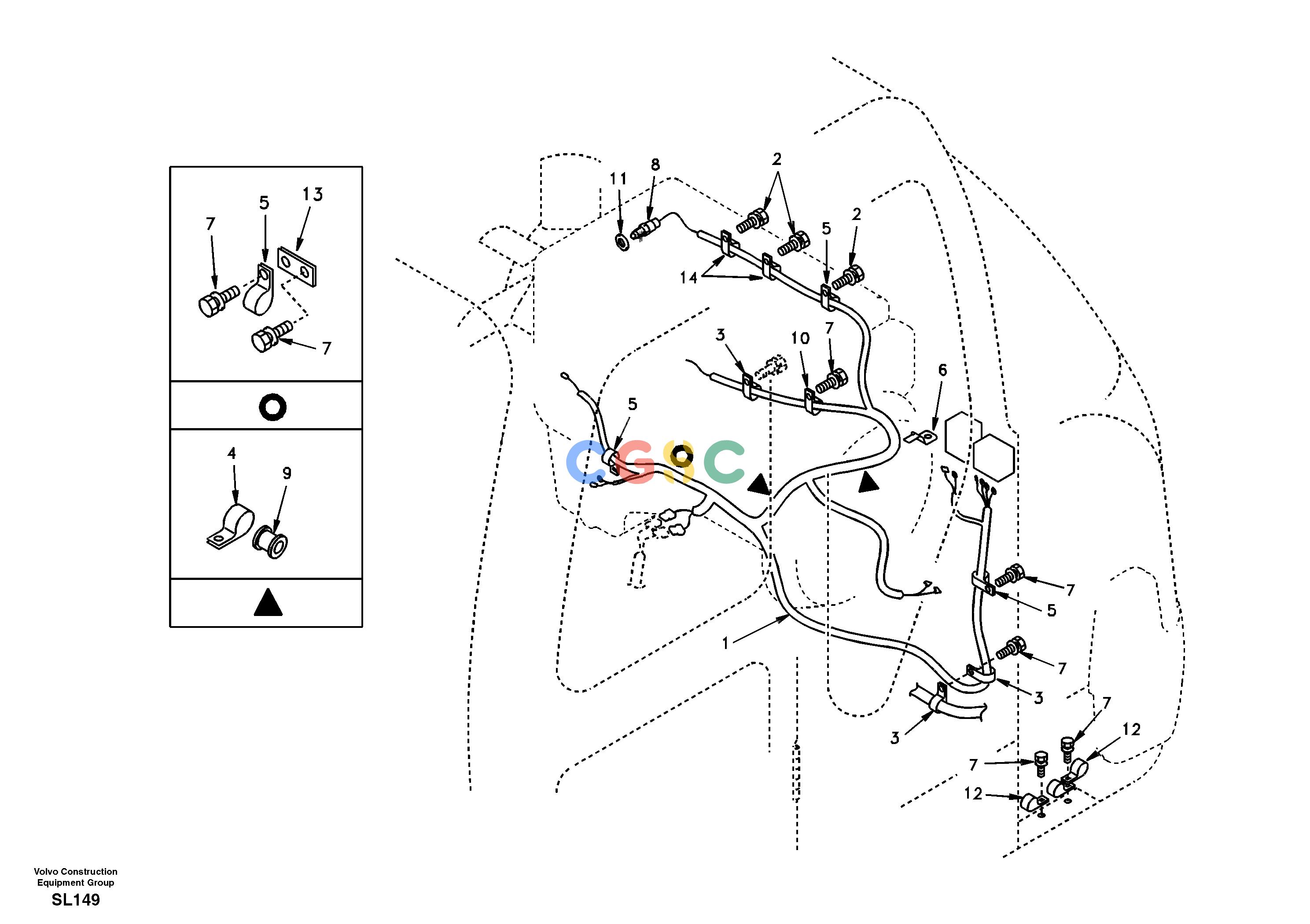 沃尔沃零件查询EC55 Cable harness, engineSER NO 5001- NoneNoneNoneAutodata Volvo online