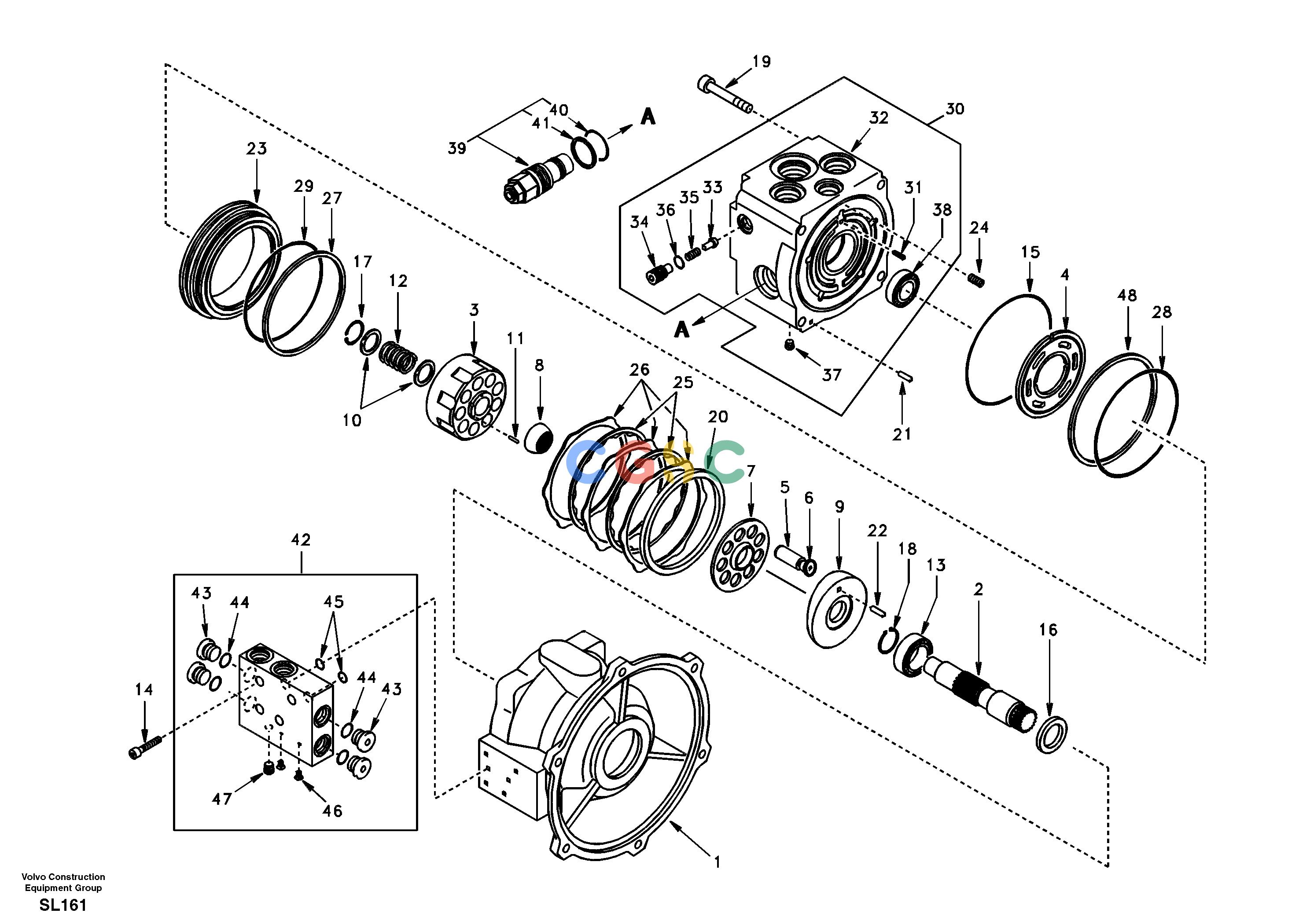 沃尔沃零件查询EC55 Swing motorSER NO 5001-AL99E001 STD-AL99E002 OPTNoneNoneNoneAutodata Volvo online