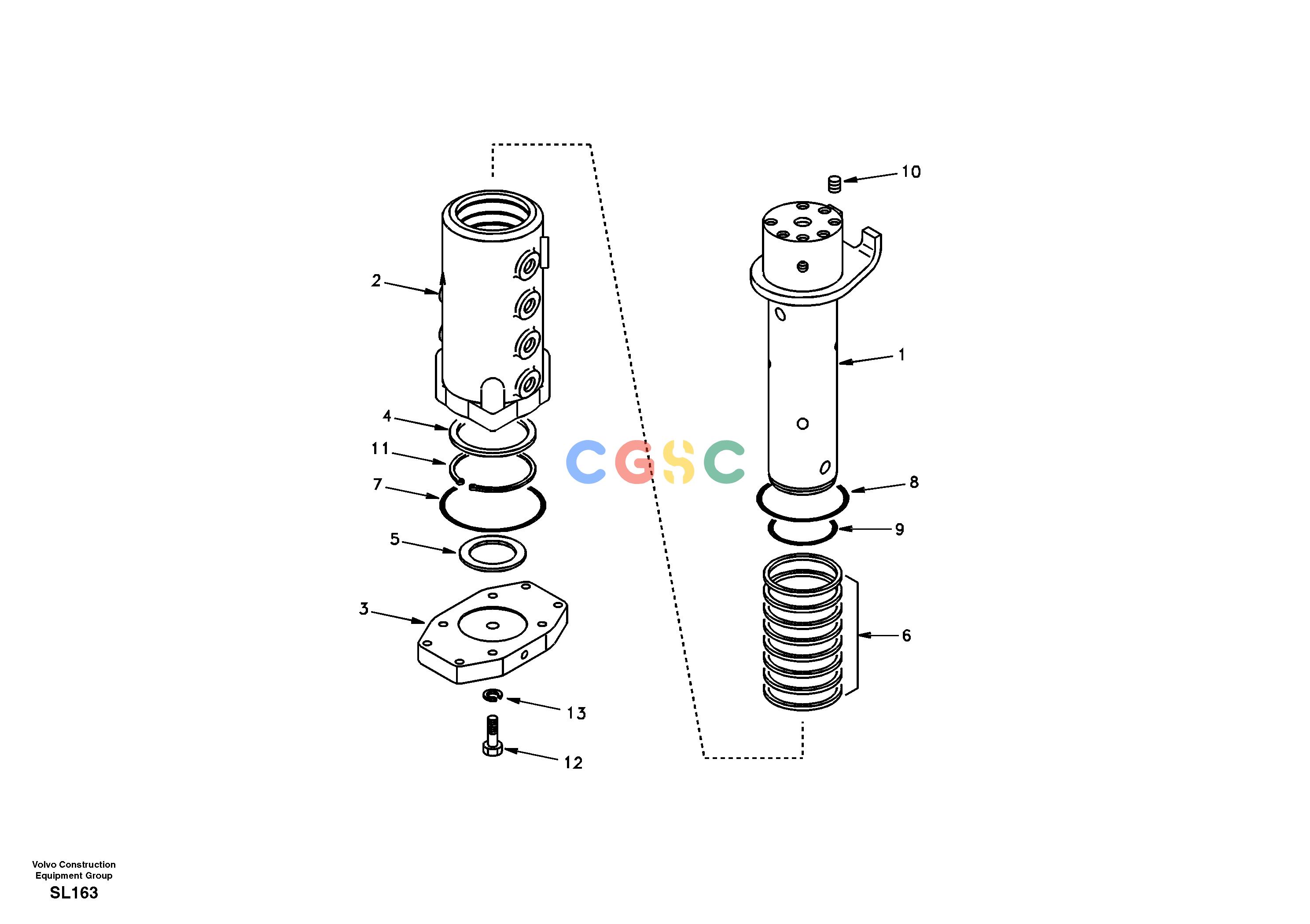 沃尔沃零件查询EC55 Turning jointSER NO 5001- NoneNoneNoneAutodata Volvo online