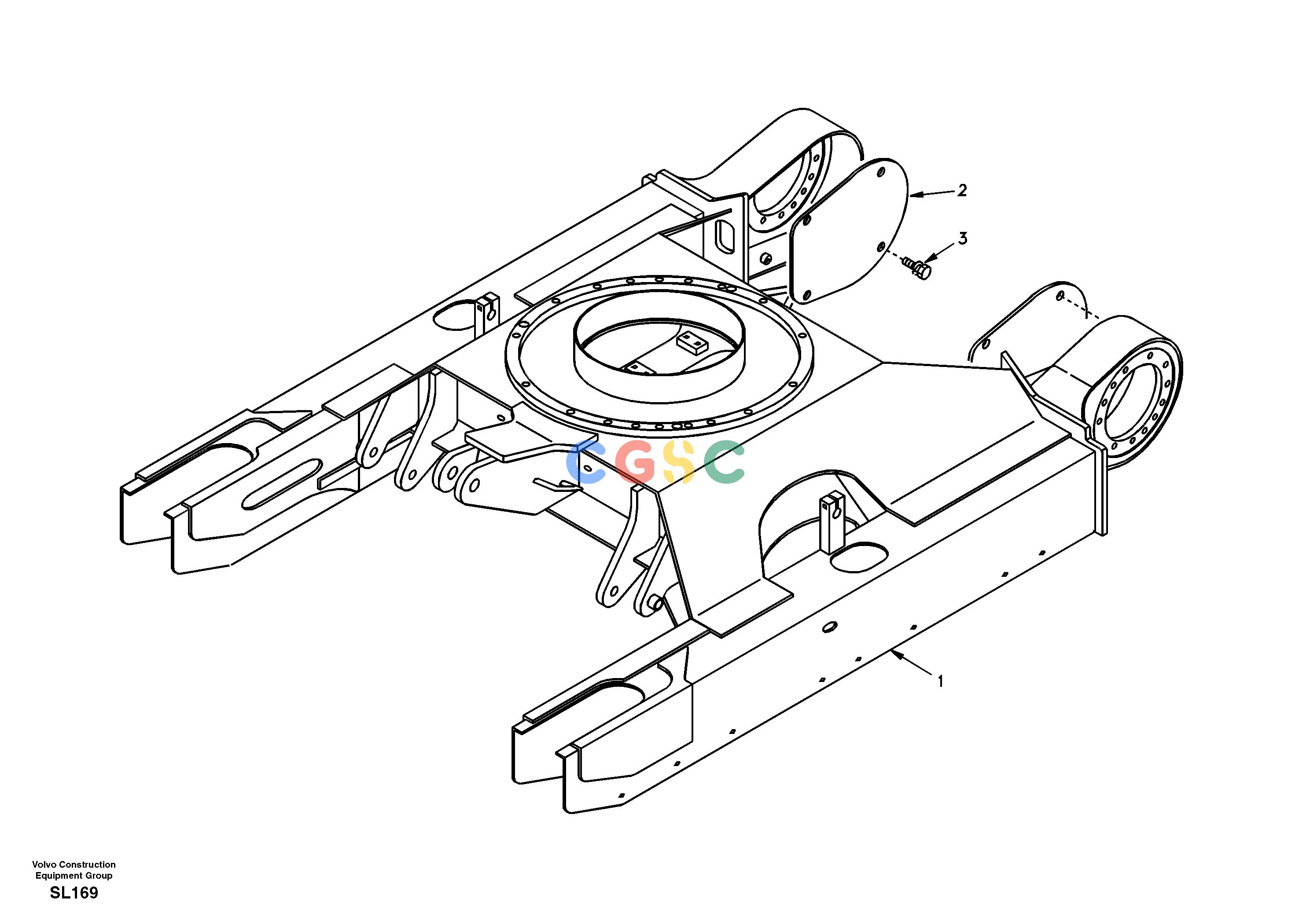 沃尔沃零件查询EC55 Undercarriage frameSER NO 5001-AL16E001 STD-NoneNoneNoneNoneAutodata Volvo online