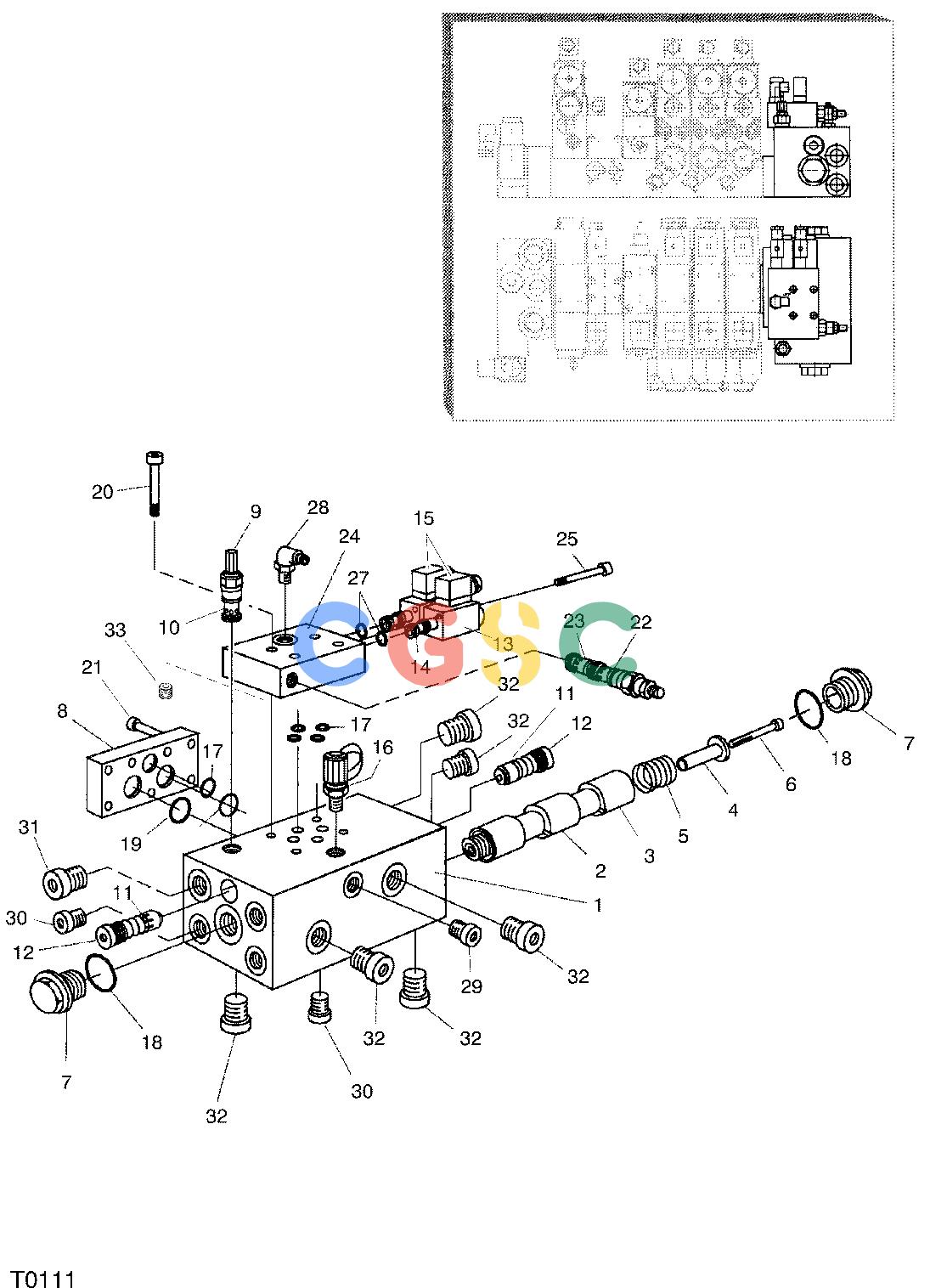 约翰迪尔零件查询762B ATT - ATTACHMENTS ENGINE VALVE BLOCK SECTION F042683 11 28 T0111 [T0111]EPC John Deere online