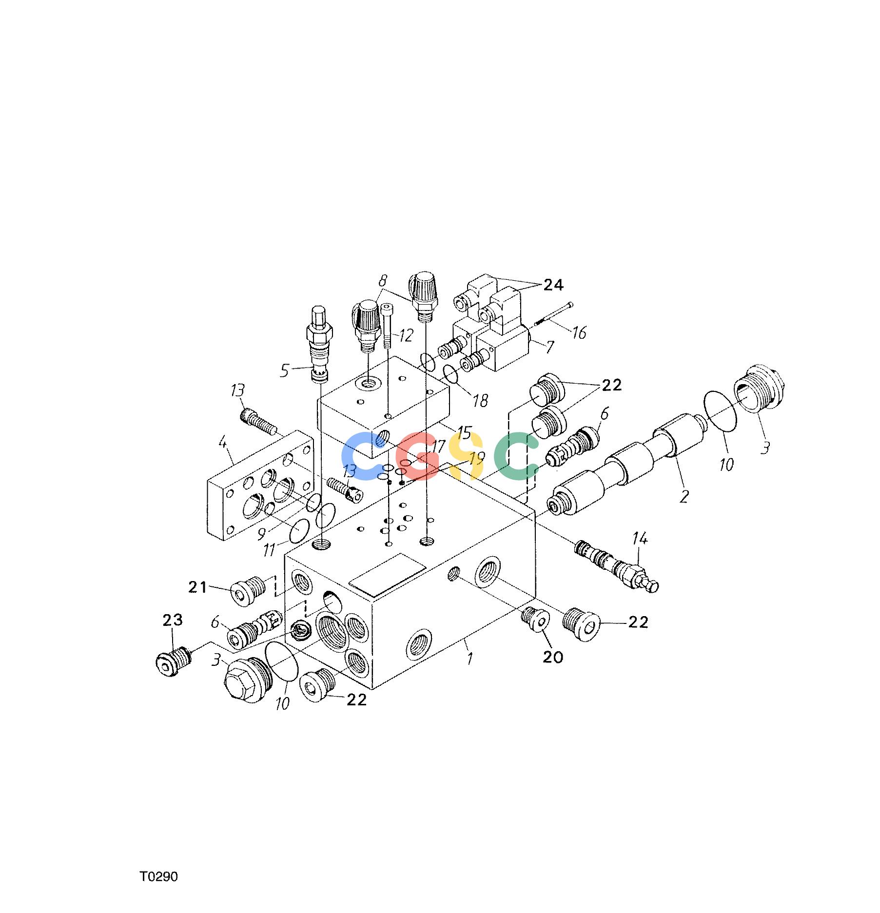 约翰迪尔零件查询755B ATT - ATTACHMENTS ENGINE VALVE BLOCK F042138 11 30 T0290 [T0290]EPC John Deere online