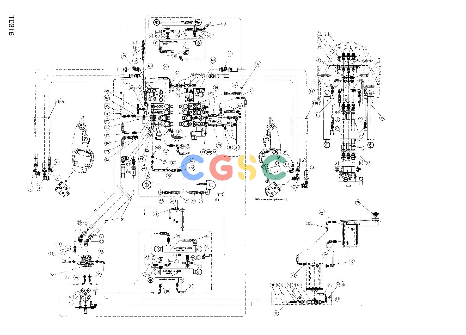 约翰迪尔零件查询746B ATT - ATTACHMENTS ENGINE HYDRAULIC SCHEME F042684 11 16 T0316 [T0316]EPC John Deere online