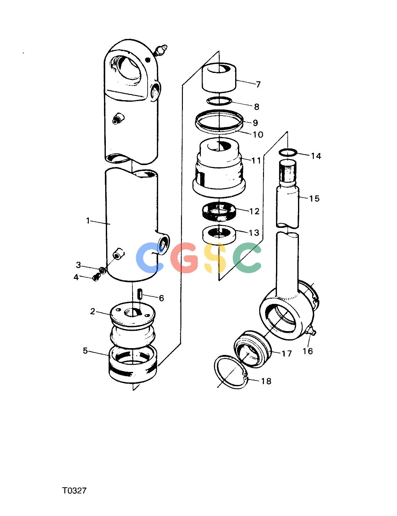 约翰迪尔零件查询KM155F - ATTACHMENTS CYLINDER LIMBING 746B ( O275 - ) 4536-025/10 [4536-025/10]EPC John Deere online