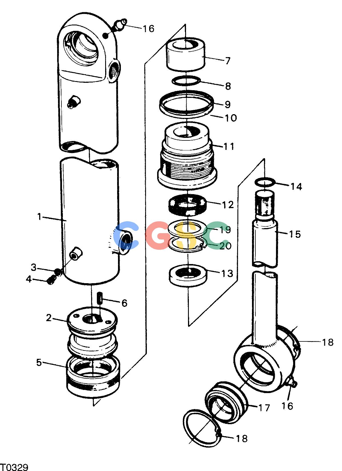约翰迪尔零件查询KM155F - ATTACHMENTS CYLINDER SAW 746B ( O275 - ) 4536-027/10 [4536-027/10]EPC John Deere online