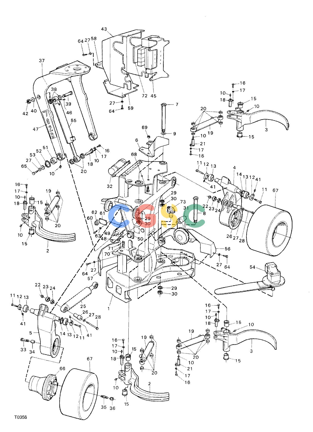 约翰迪尔零件查询TJ608F - ATTACHMENTS FELLING HEAD 762B ( O139 - ) 4535-012/13 [4535-012/13]EPC John Deere online