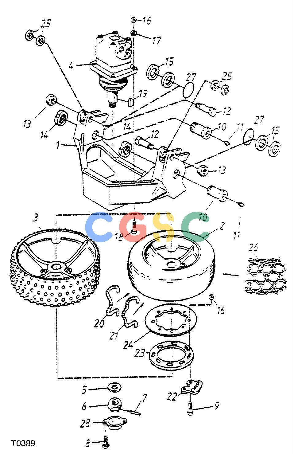 约翰迪尔零件查询755B ATT - ATTACHMENTS ENGINE FEED ROLL F042138 11 8 T0389 [T0389]EPC John Deere online