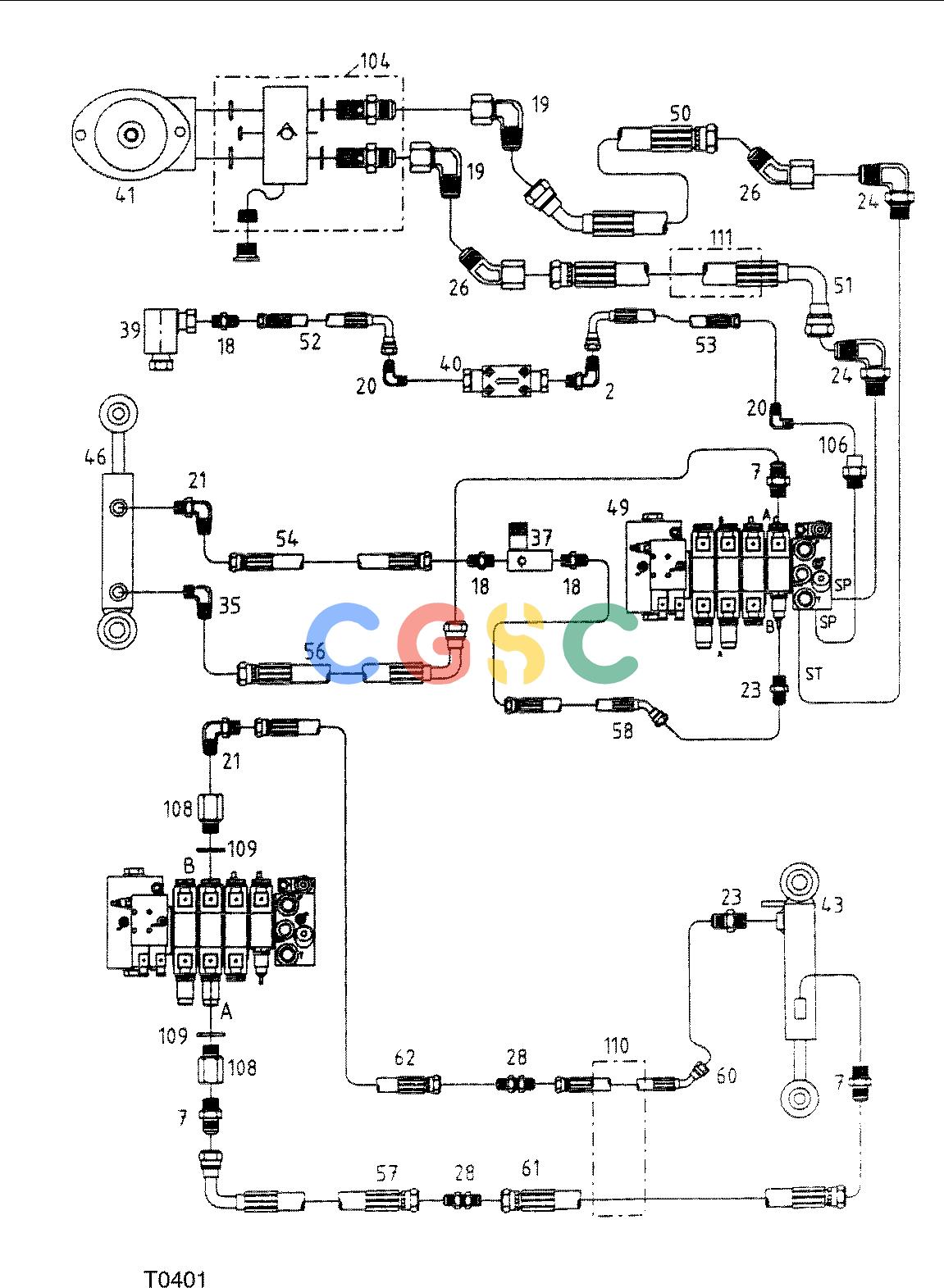 约翰迪尔零件查询755B ATT - ATTACHMENTS ENGINE HYDRAULIC MOUNTING F042138 11 46.2 T0401 [T0401]EPC John Deere online