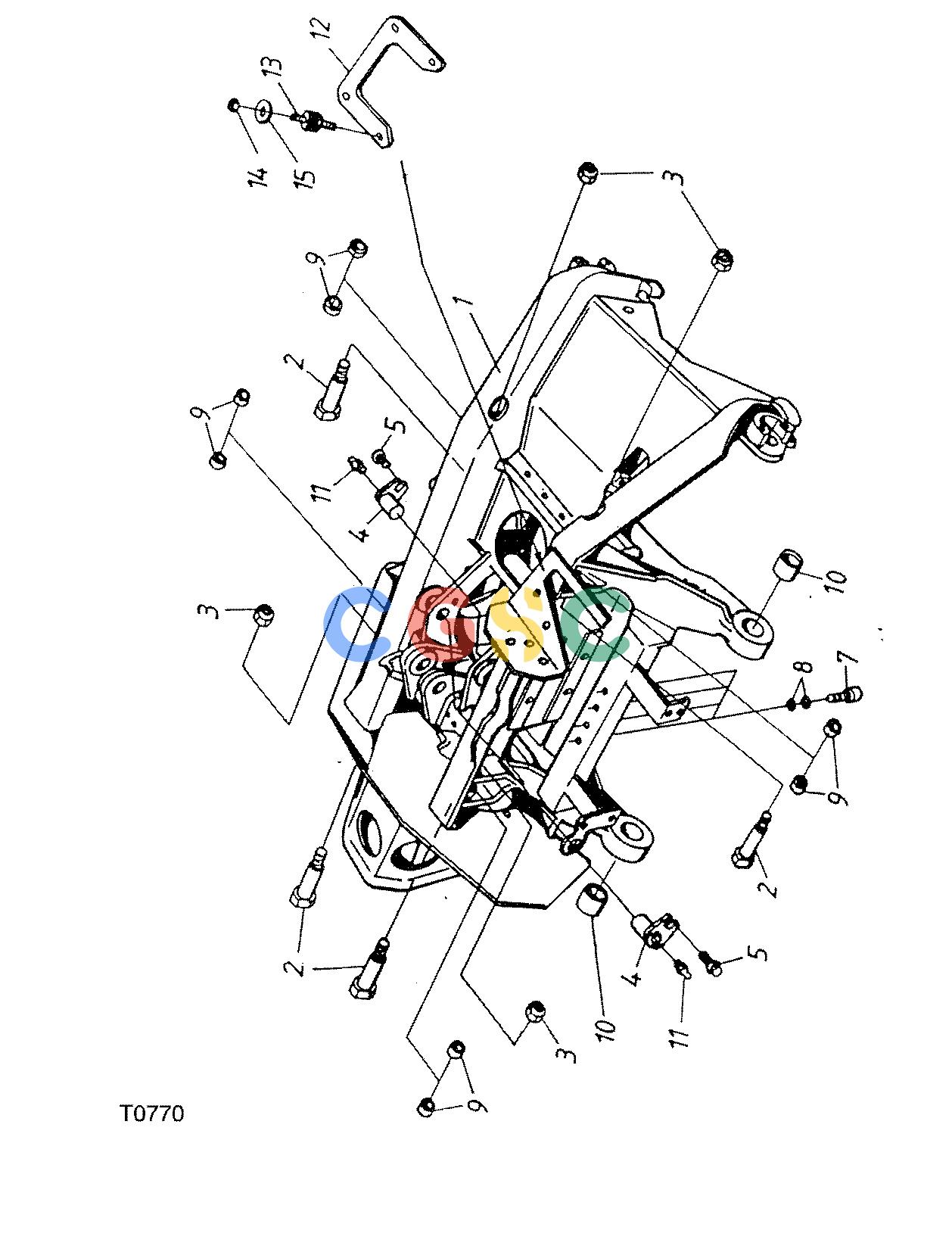 约翰迪尔零件查询755B ATT - ATTACHMENTS ENGINE HARVESTER HEAD 755B F042138 11 2 T0770 [T0770]EPC John Deere online