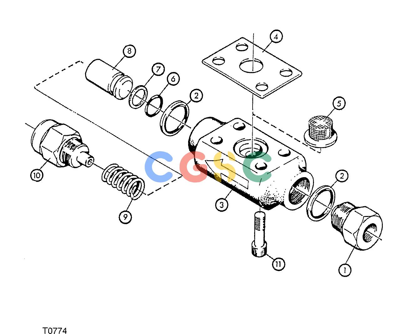 约翰迪尔零件查询755B ATT - ATTACHMENTS ENGINE LUBRICATING OIL PUMP F042138 11 78 T0774 [T0774]EPC John Deere online