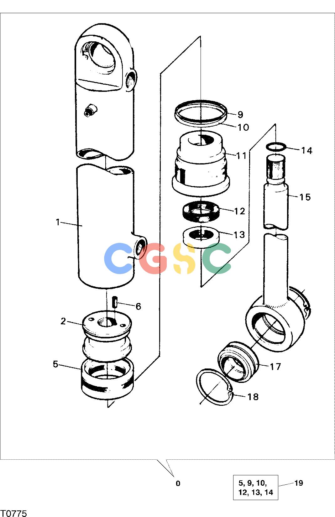 约翰迪尔零件查询KM155F - ATTACHMENTS CYLINDER LIMBING 762B ( O012 - ) 4535-018/10 [4535-018/10]EPC John Deere online