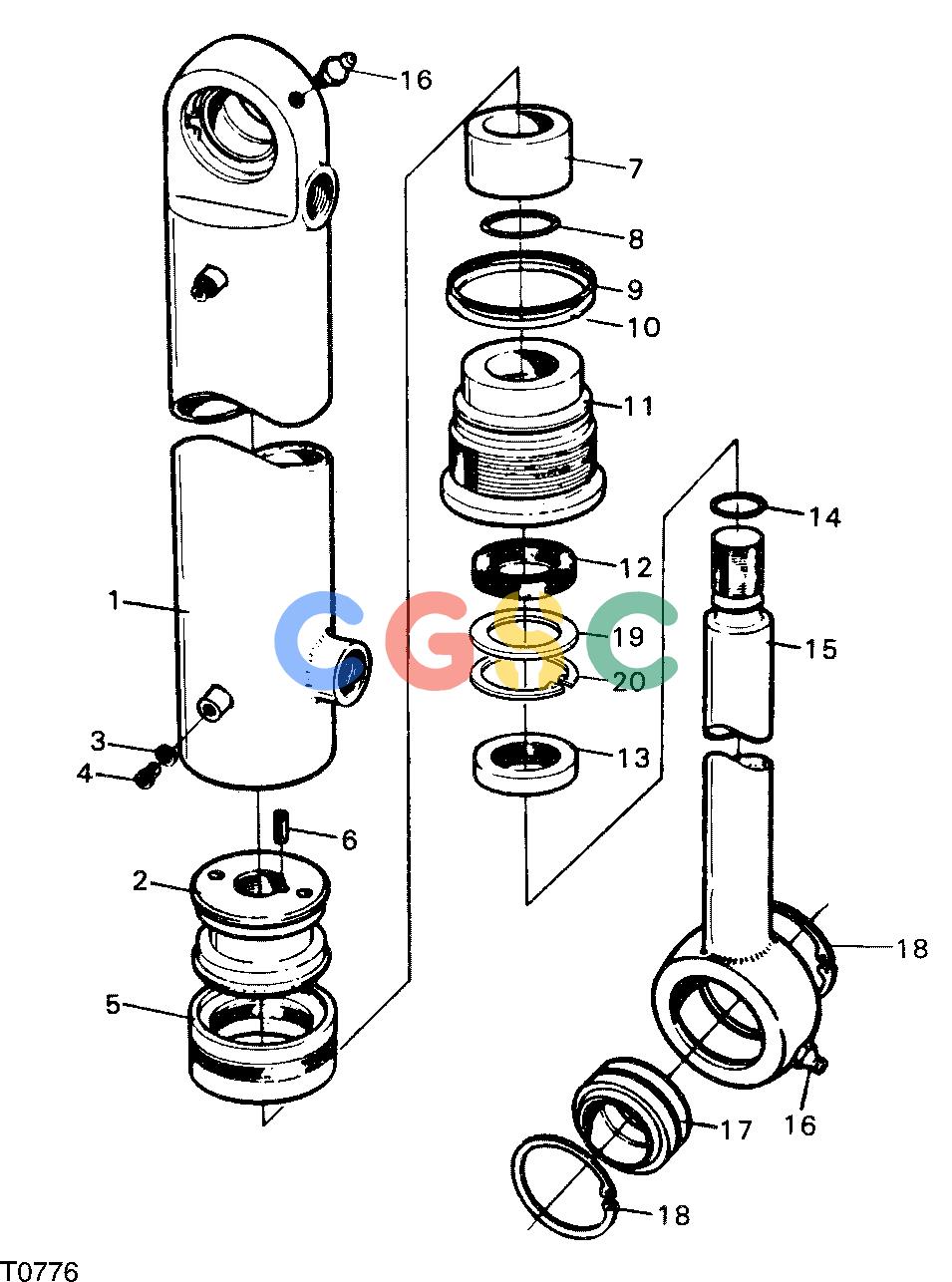 约翰迪尔零件查询KM155F - ATTACHMENTS CYLINDER SAW 762B ( O012 - ) 4535-019/10 [4535-019/10]EPC John Deere online