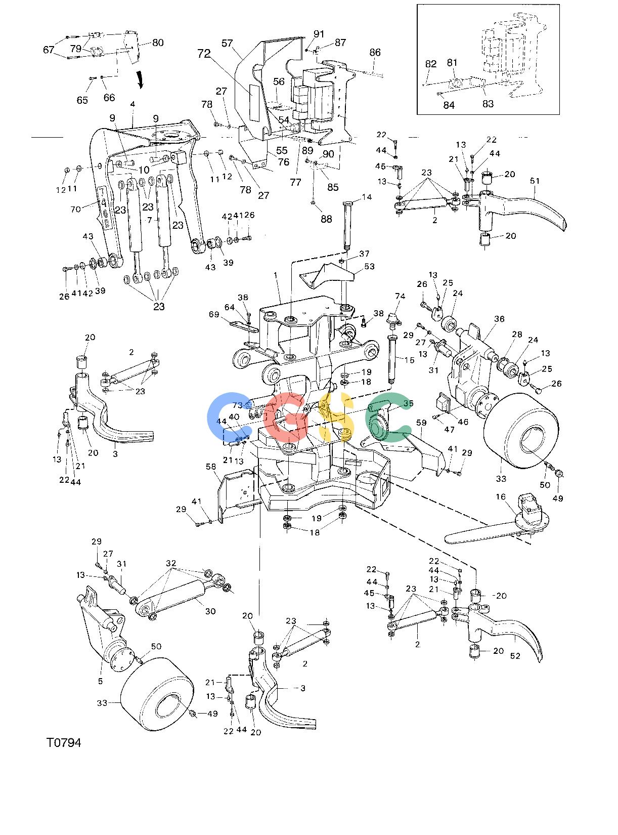 约翰迪尔零件查询TJ608F - ATTACHMENTS FELLING HEAD 746B ( H318 - ) 4536-031/10 [4536-031/10]EPC John Deere online