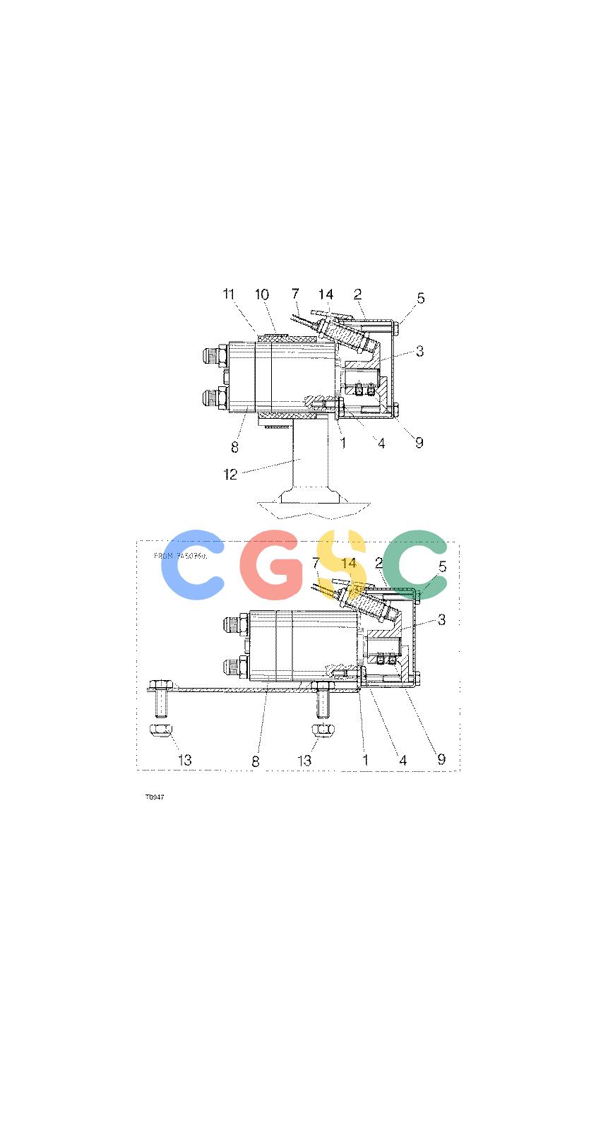 约翰迪尔零件查询745 ATT - ATTACHMENTS ENGINE MOUNTING PLATE F045006 11 38 T0947 [T0947]EPC John Deere online