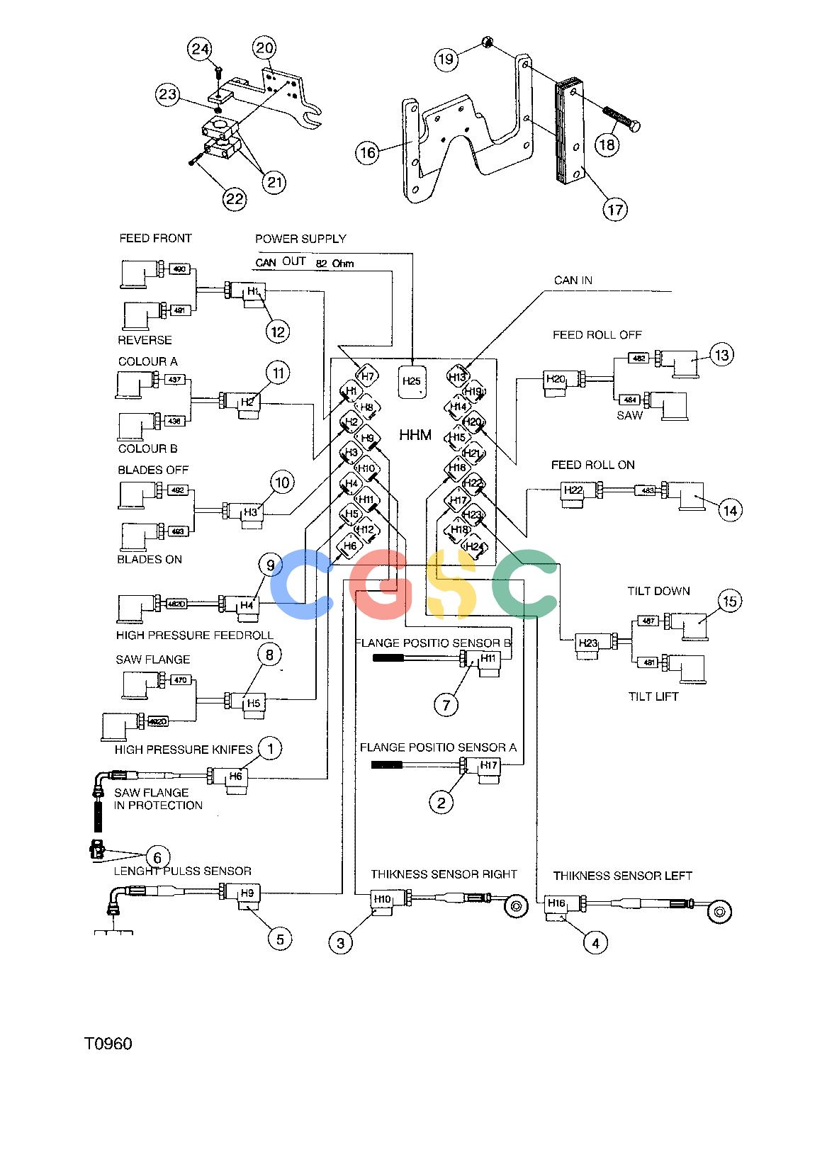 约翰迪尔零件查询745 ATT - ATTACHMENTS ENGINE ELECTRICAL MOUNTING F045006 11 62 T0960 [T0960]EPC John Deere online