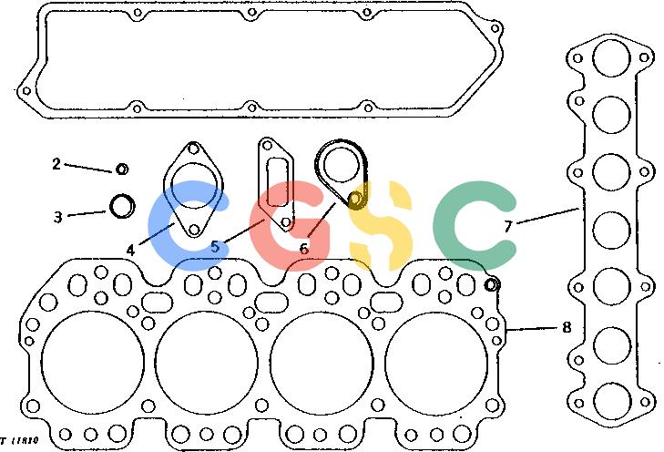 约翰迪尔零件查询410 - BACKHOE, LOADER ENGINE TUNE-UP GASKET SET (GASOLINE) [02F11]EPC John Deere online