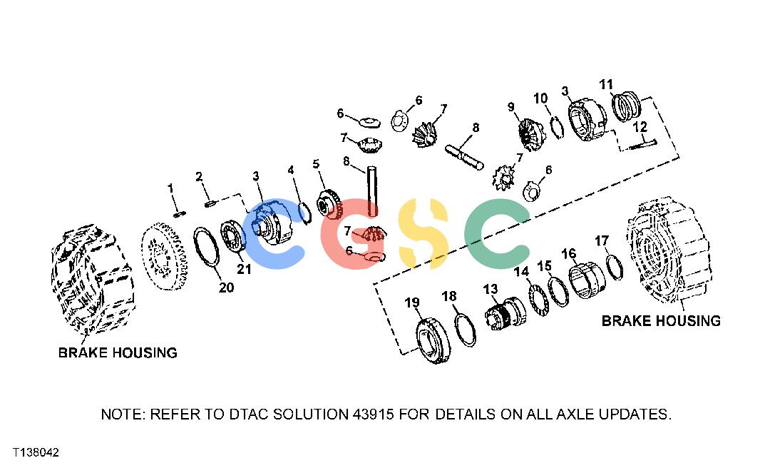 约翰迪尔零件查询410E - BACKHOE, LOADER Differential Assembly with LockEPC John Deere online
