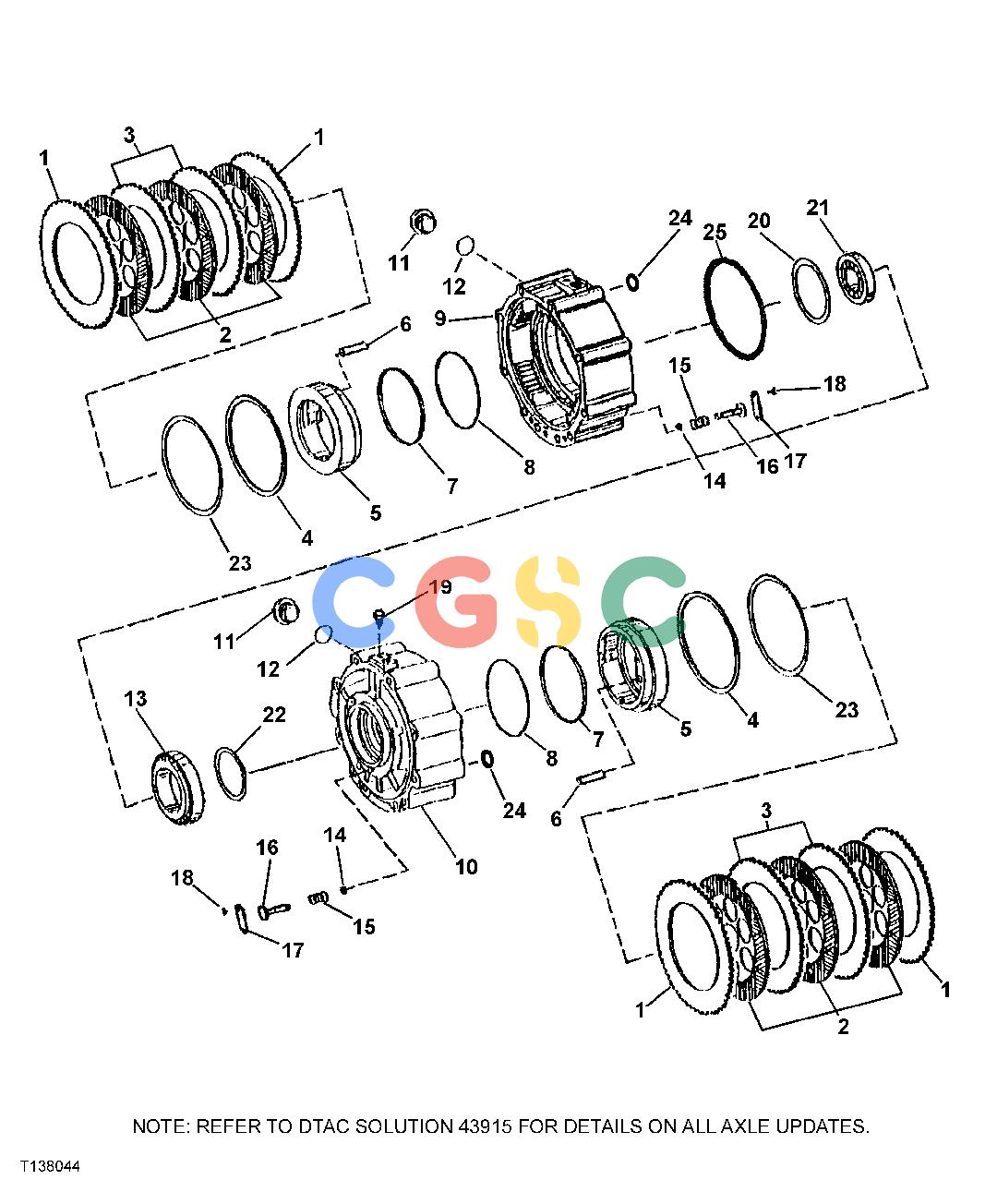 约翰迪尔零件查询410E - BACKHOE, LOADER Service Brake AssemblyEPC John Deere online