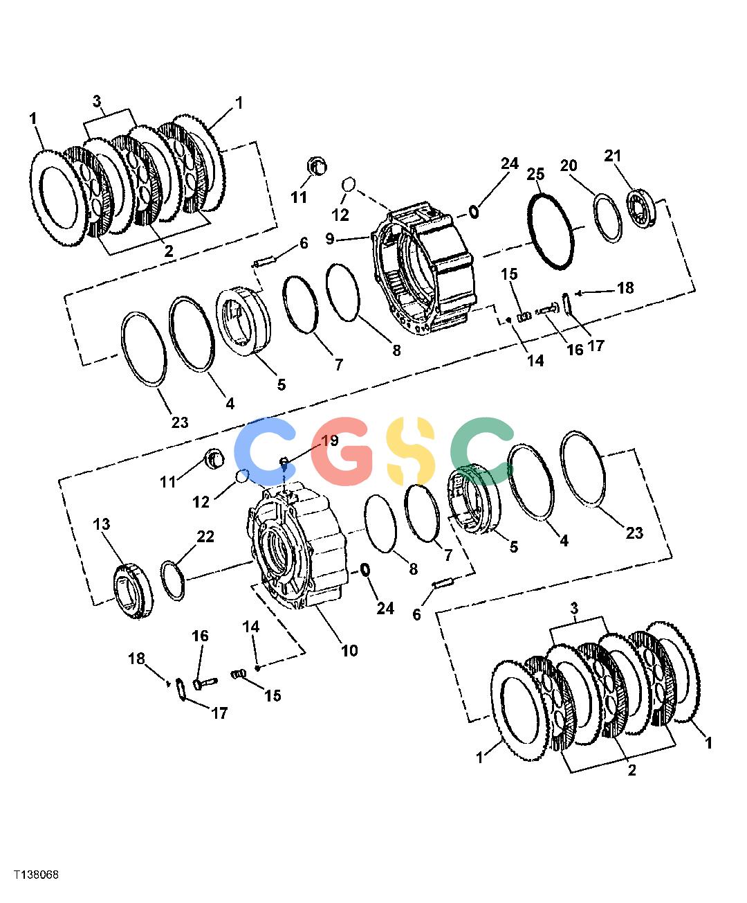 约翰迪尔零件查询410G - BACKHOE, LOADER Service Brake AssemblyEPC John Deere online