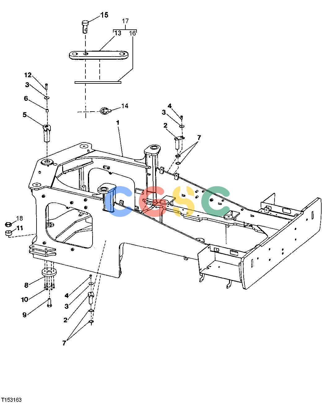 约翰迪尔零件查询RE160302 - AXLE ENGINE FRAME (S.N. -611218)EPC John Deere online