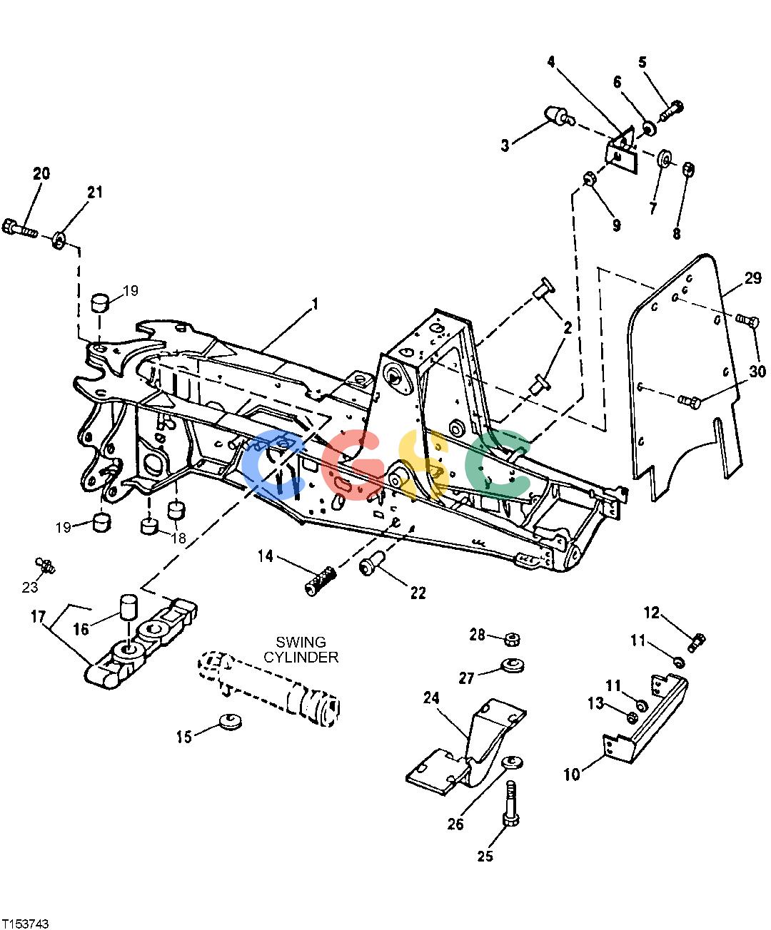 约翰迪尔零件查询410E - BACKHOE, LOADER Main FrameEPC John Deere online